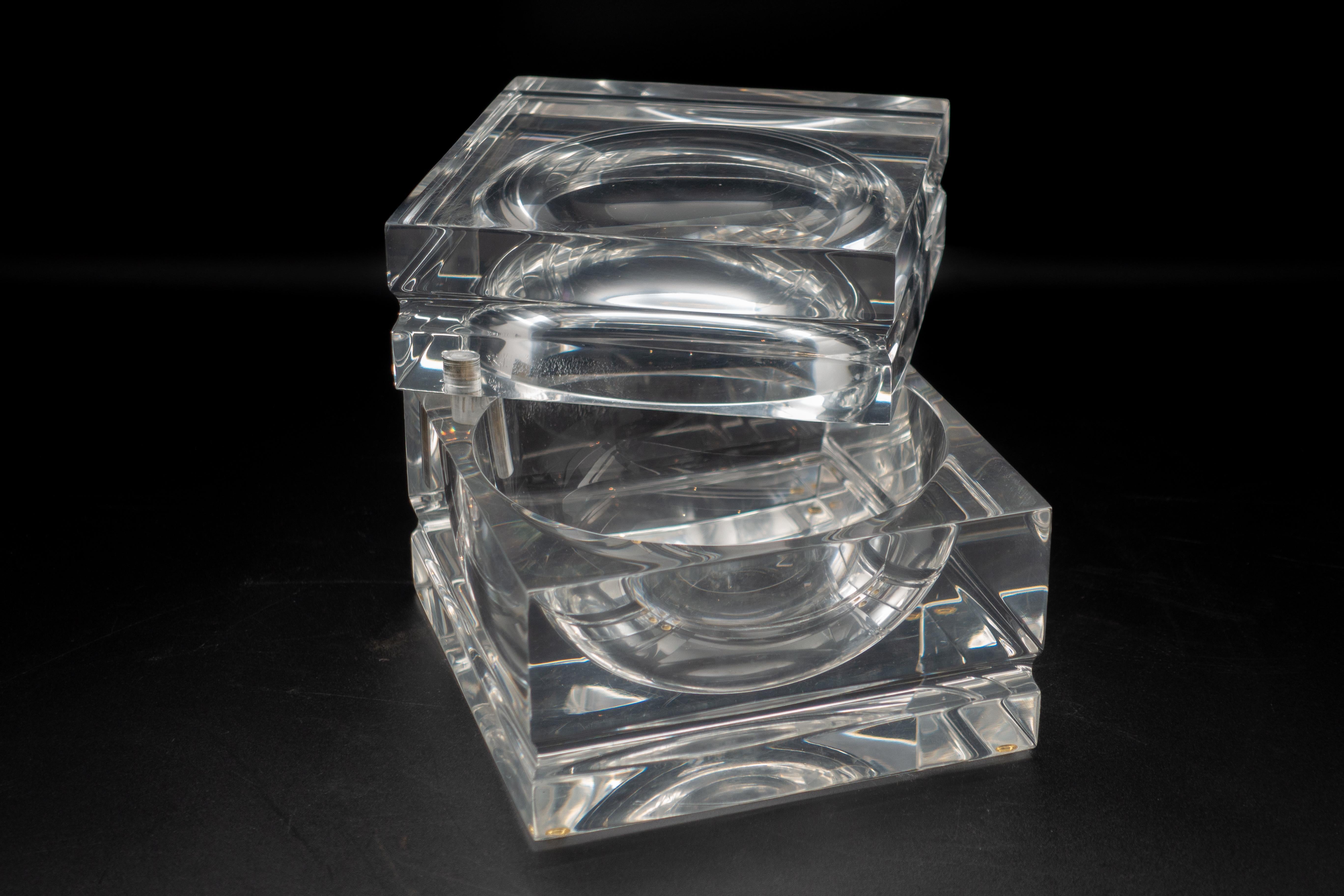 lucite ice bucket-swivel top