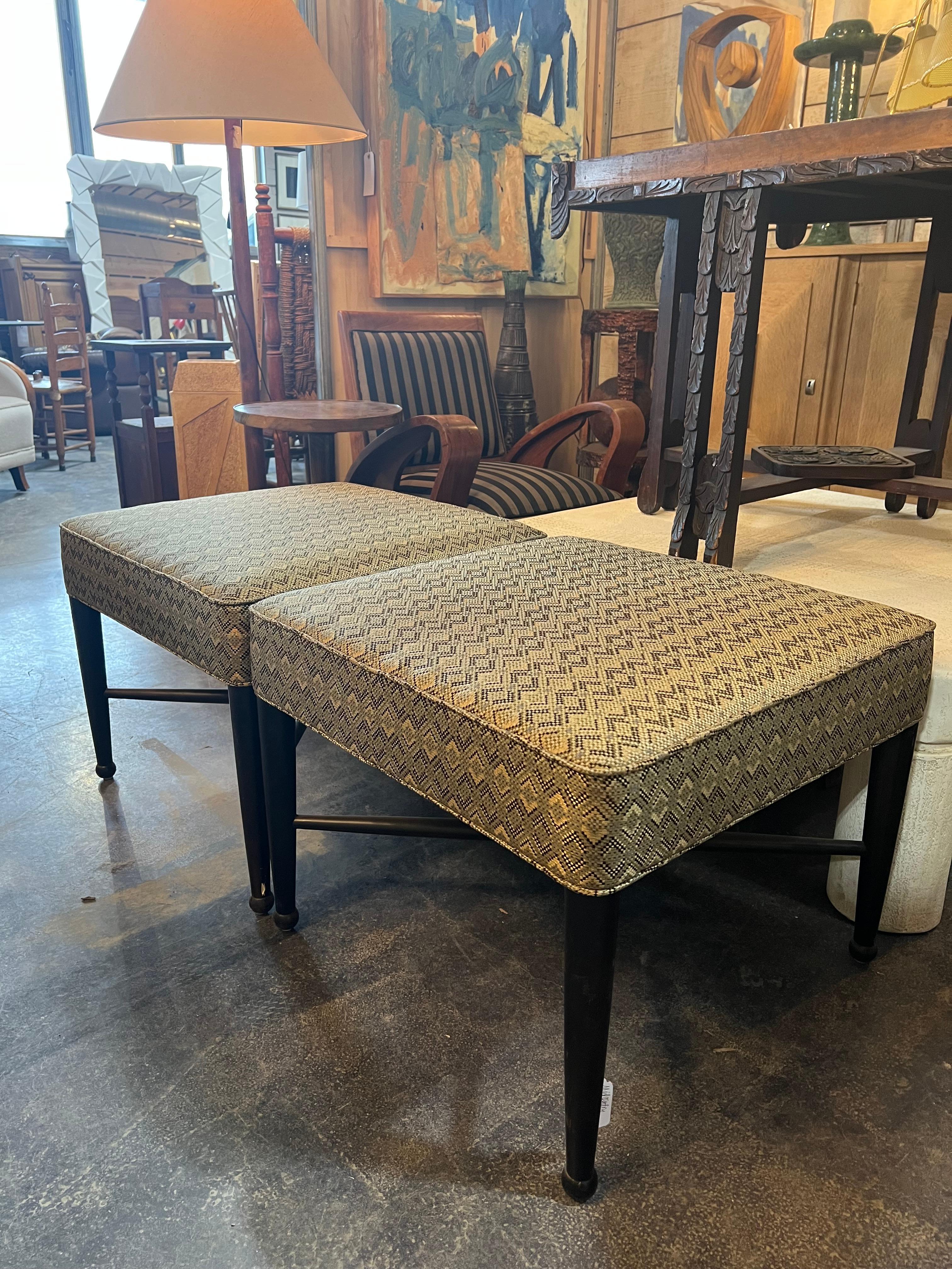 Midcentury Square Ottoman in style of Edward Wormley  In Good Condition For Sale In Chicago, IL