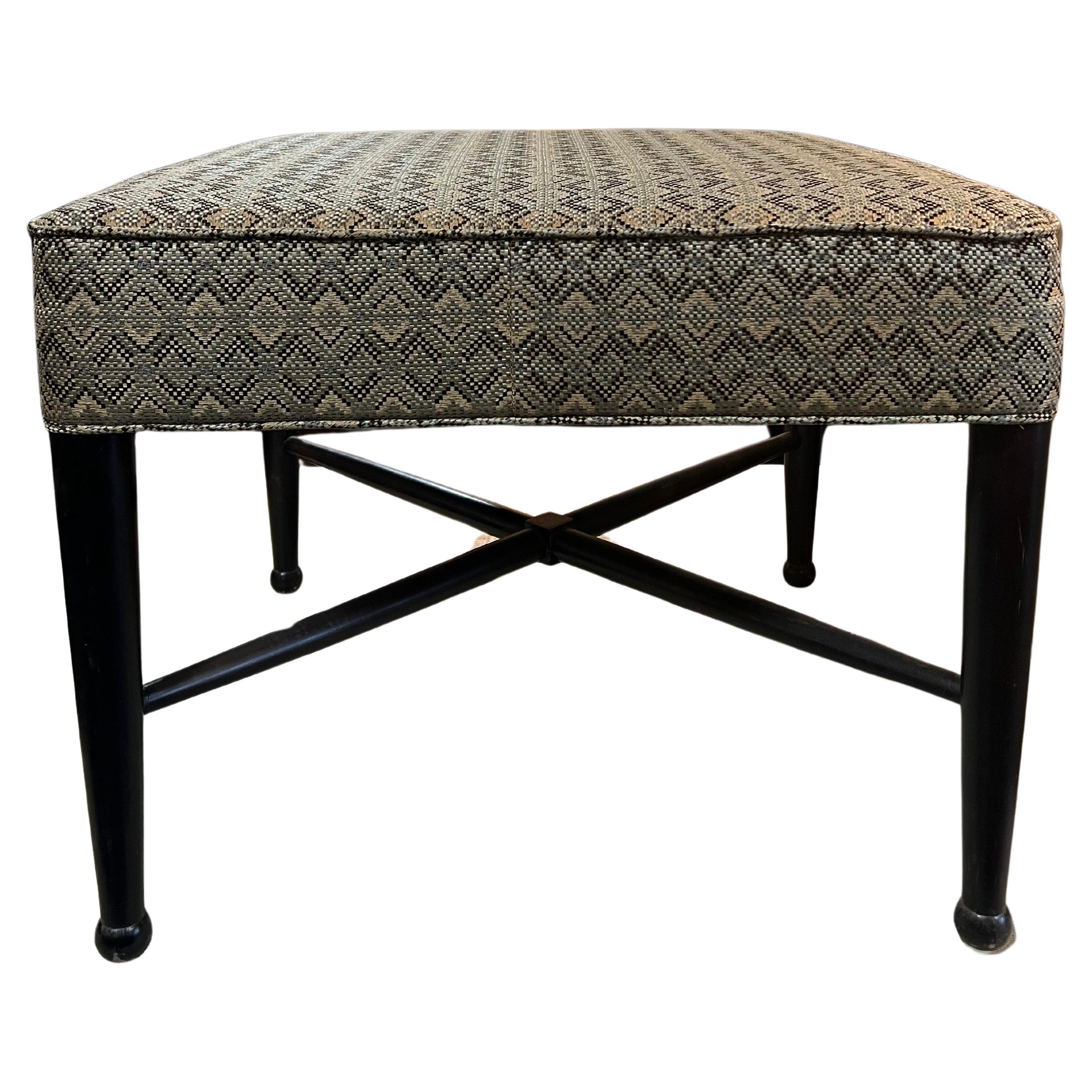 Midcentury Square Ottoman in style of Edward Wormley 