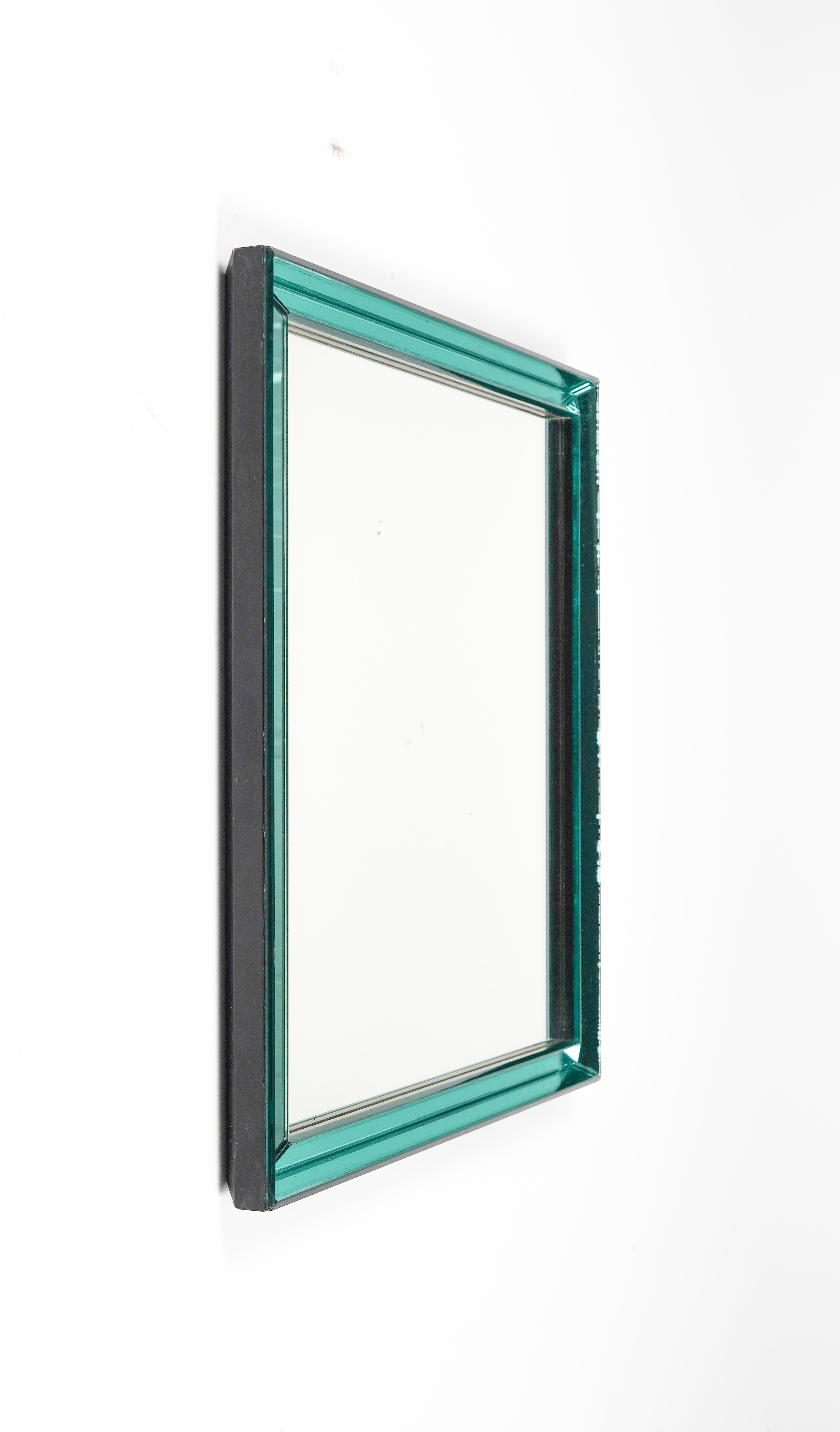 Midcentury Squared Wall Mirror by Max Ingrand for Fontana Arte, Italy 1960s For Sale 3