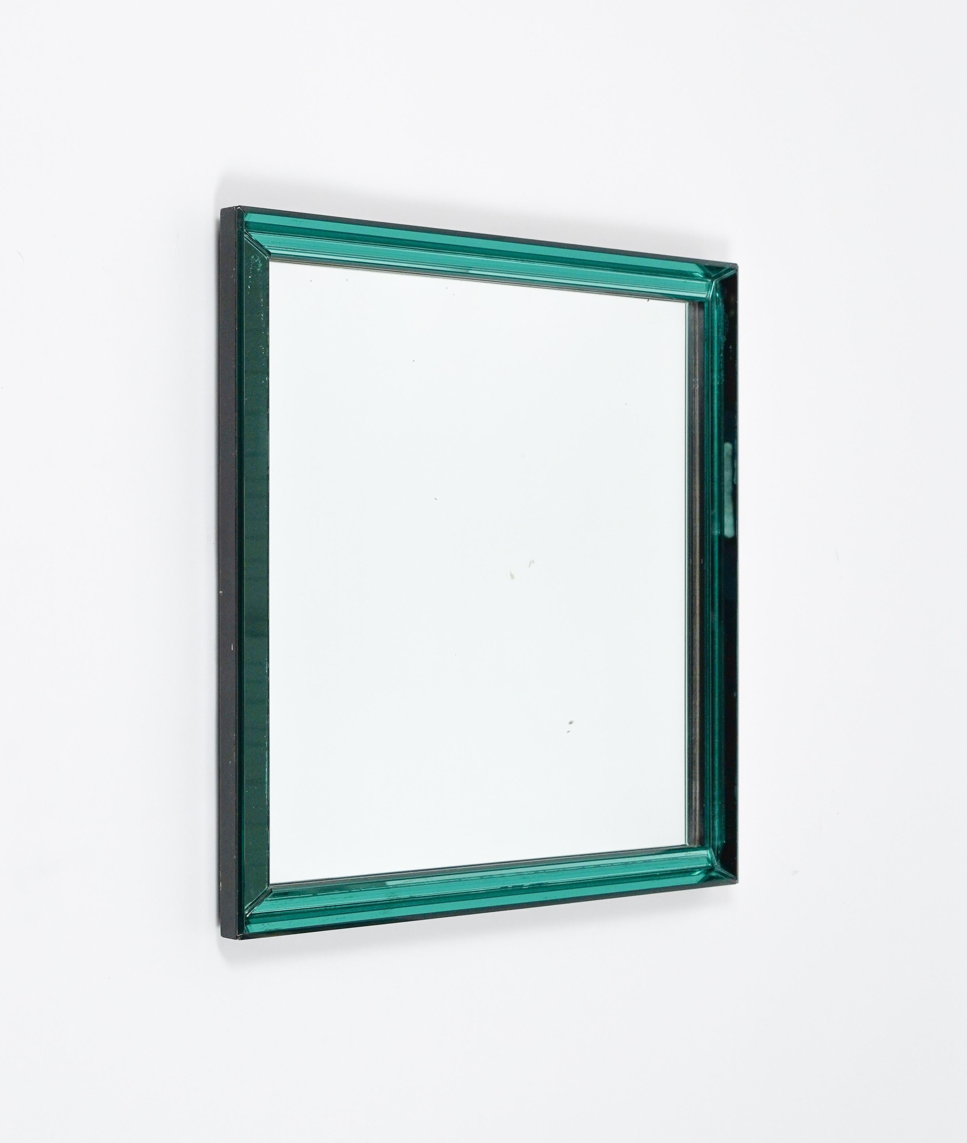 Italian Midcentury Squared Wall Mirror by Max Ingrand for Fontana Arte, Italy 1960s For Sale