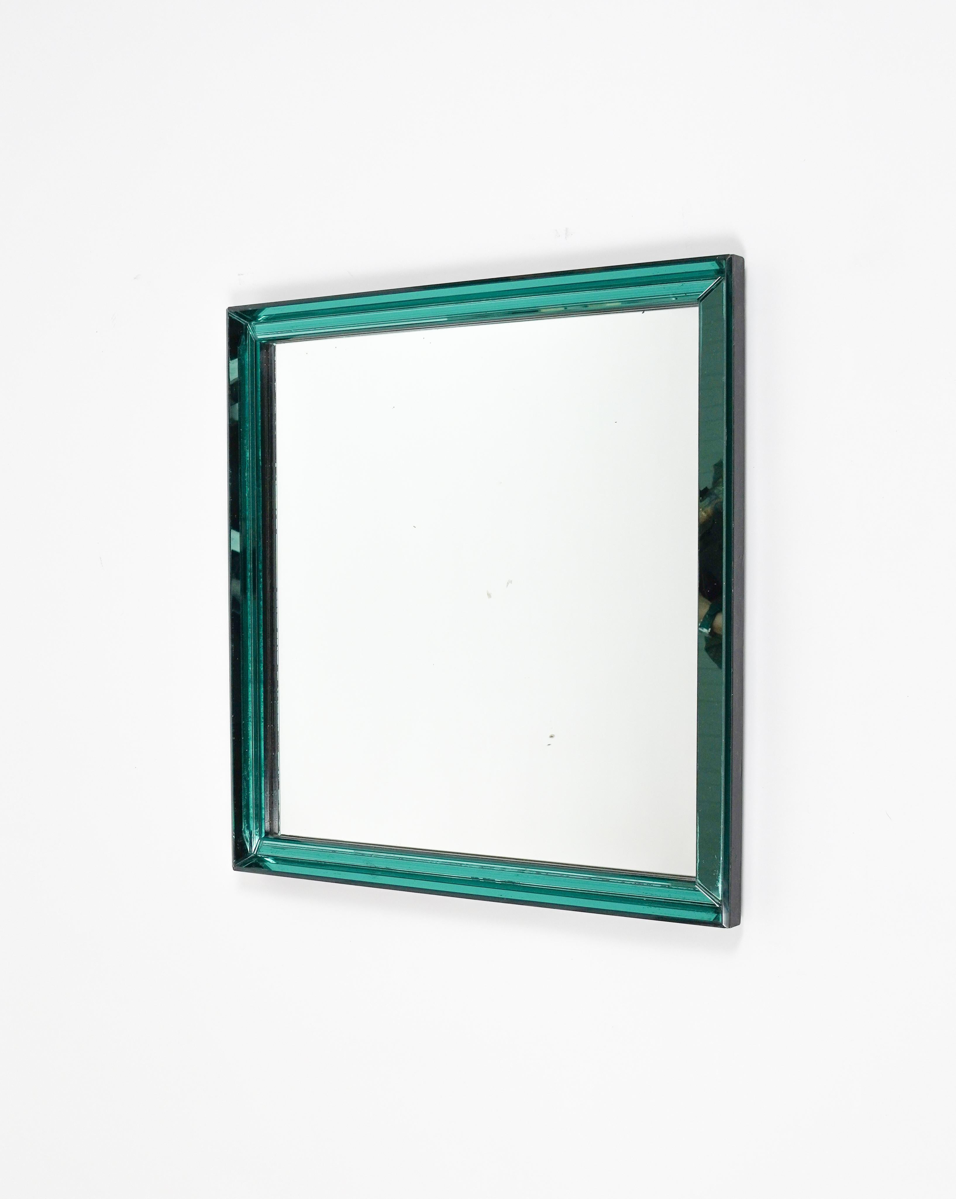 Mid-20th Century Midcentury Squared Wall Mirror by Max Ingrand for Fontana Arte, Italy 1960s For Sale