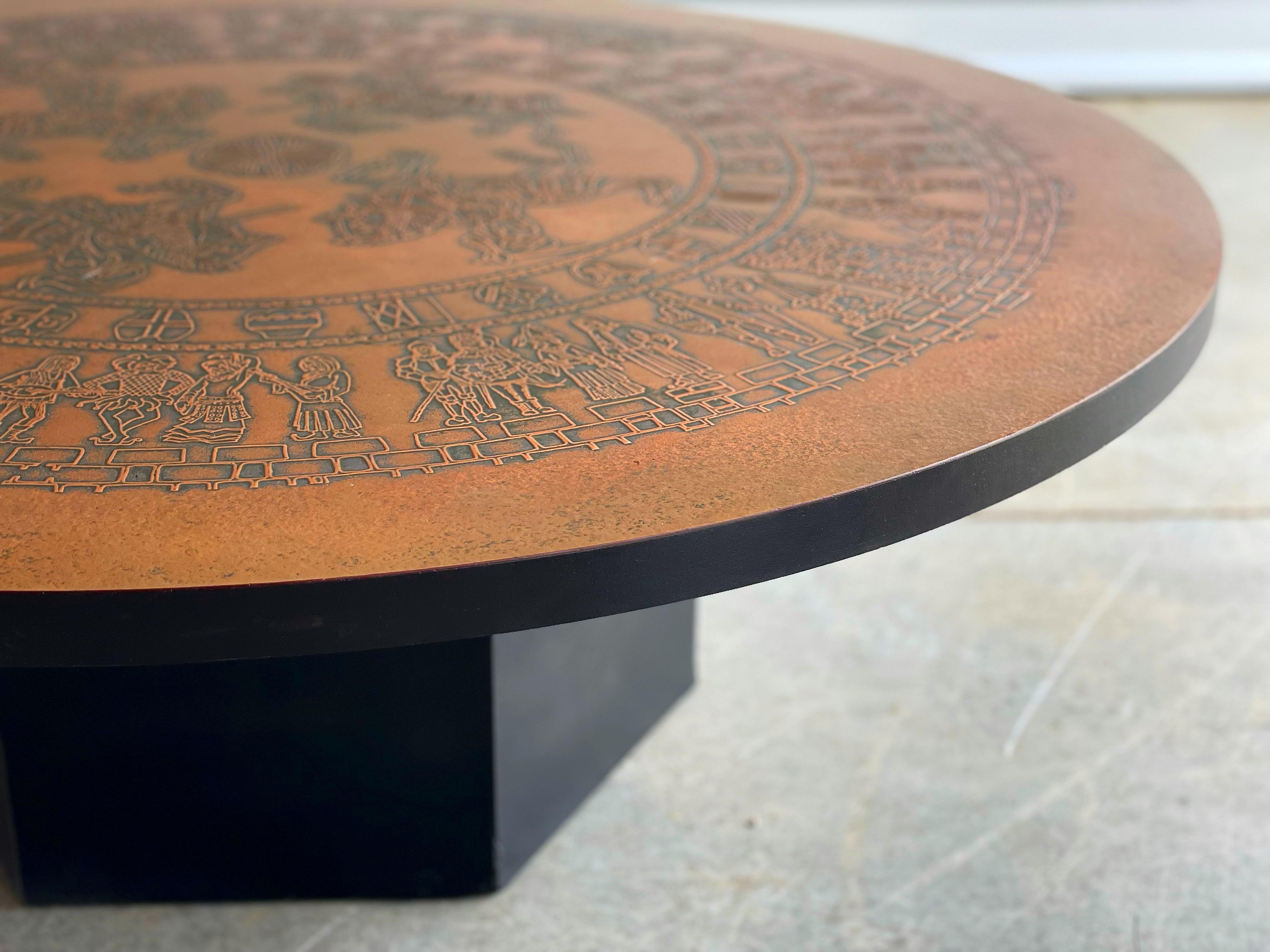 Norvegese Cocktail Tables in rame stampato del Medioevo, VAD Trevarefabrikk, Norvegia 1960 circa