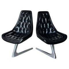 Midcentury 'Star Trek' Sculpta Swivel Chairs by Chromcraft (two available)