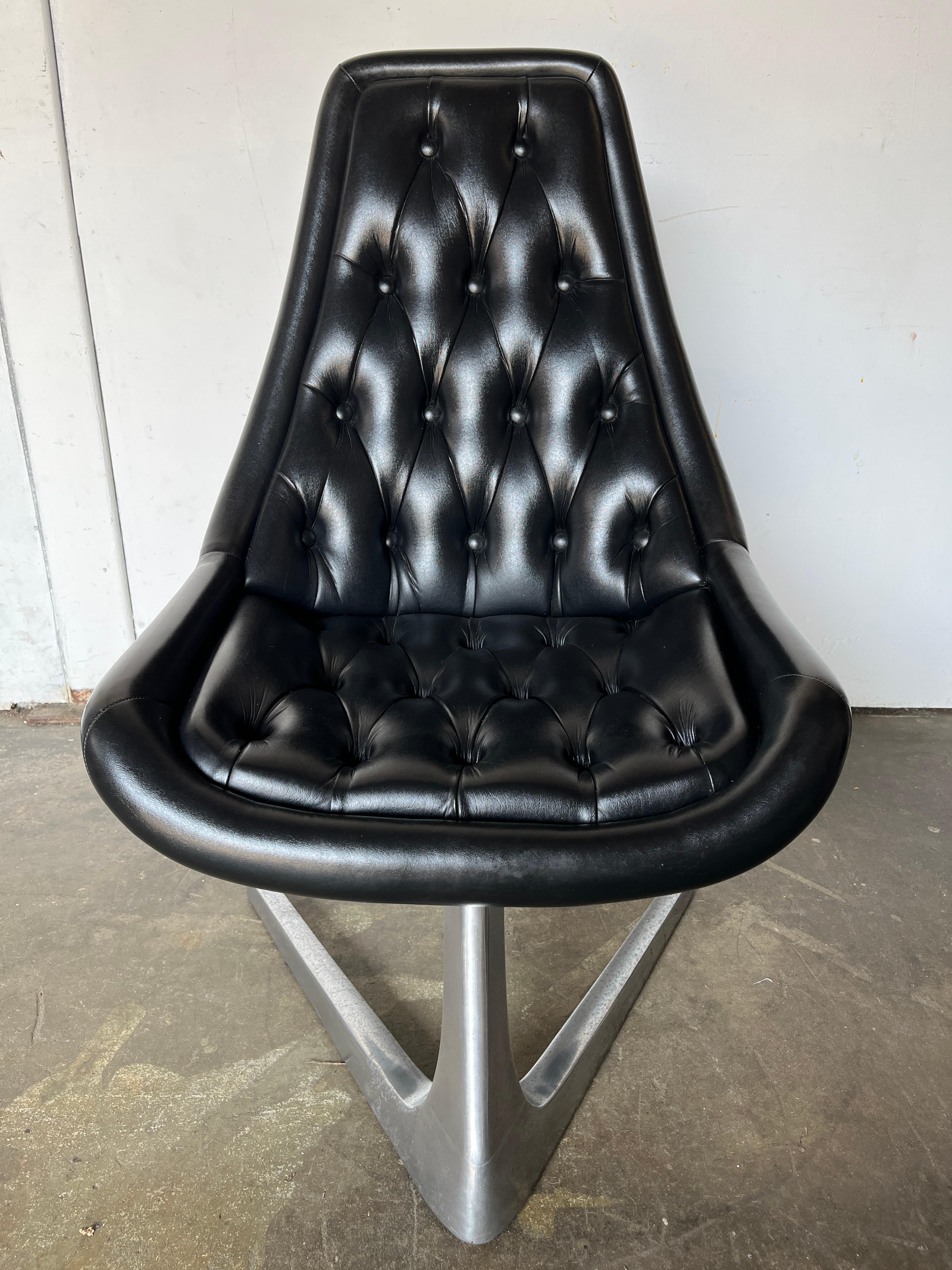 Aluminum Midcentury 'Star Trek' Sculpta Swivel Chairs by Chromcraft (two available)