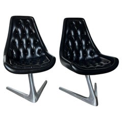 Vintage Midcentury 'Star Trek' Sculpta Swivel Chairs by Chromcraft (two available)