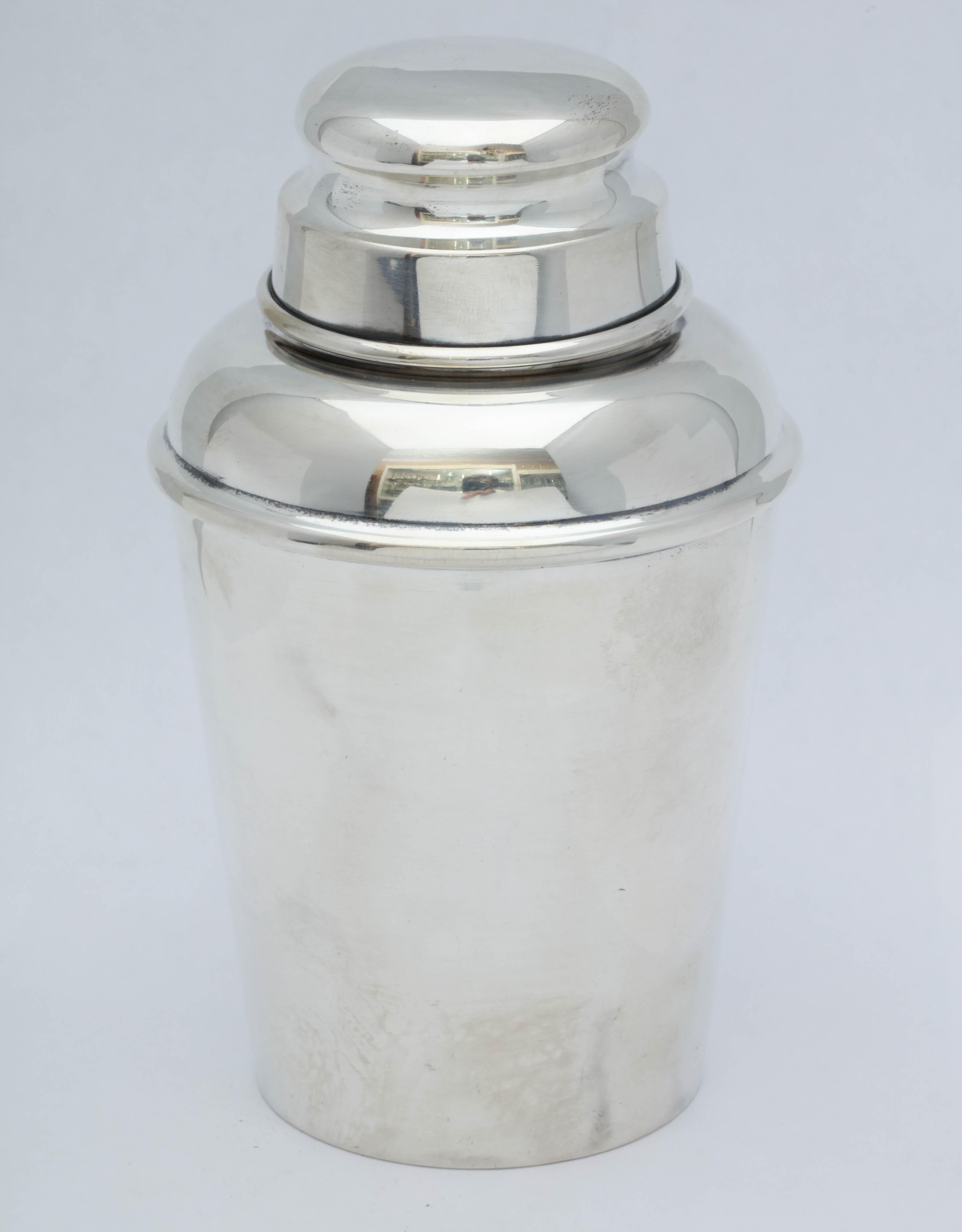 American Midcentury Sterling Silver Cocktail Shaker
