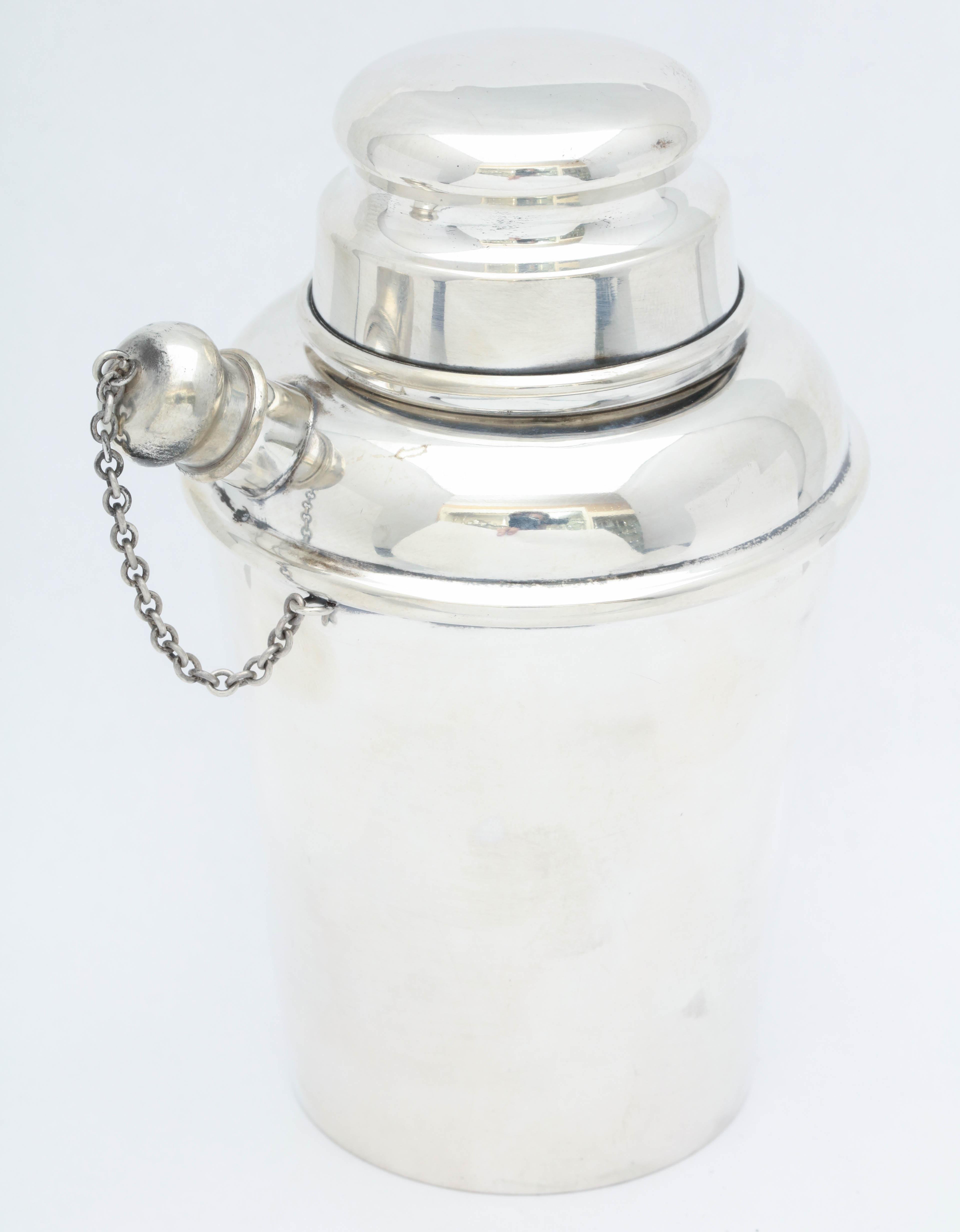 Mid-20th Century Midcentury Sterling Silver Cocktail Shaker