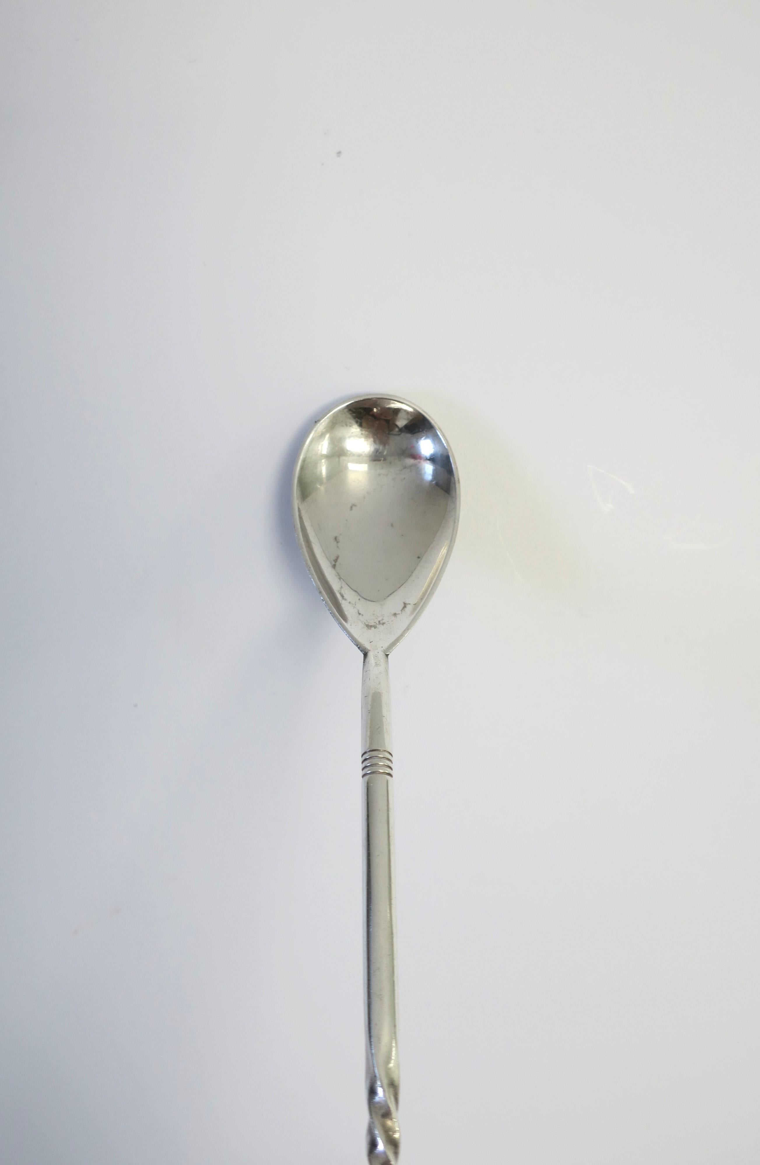 Mid-Century Sterling Silver Cocktail Stirrer Spoon by Gorham In Good Condition In New York, NY