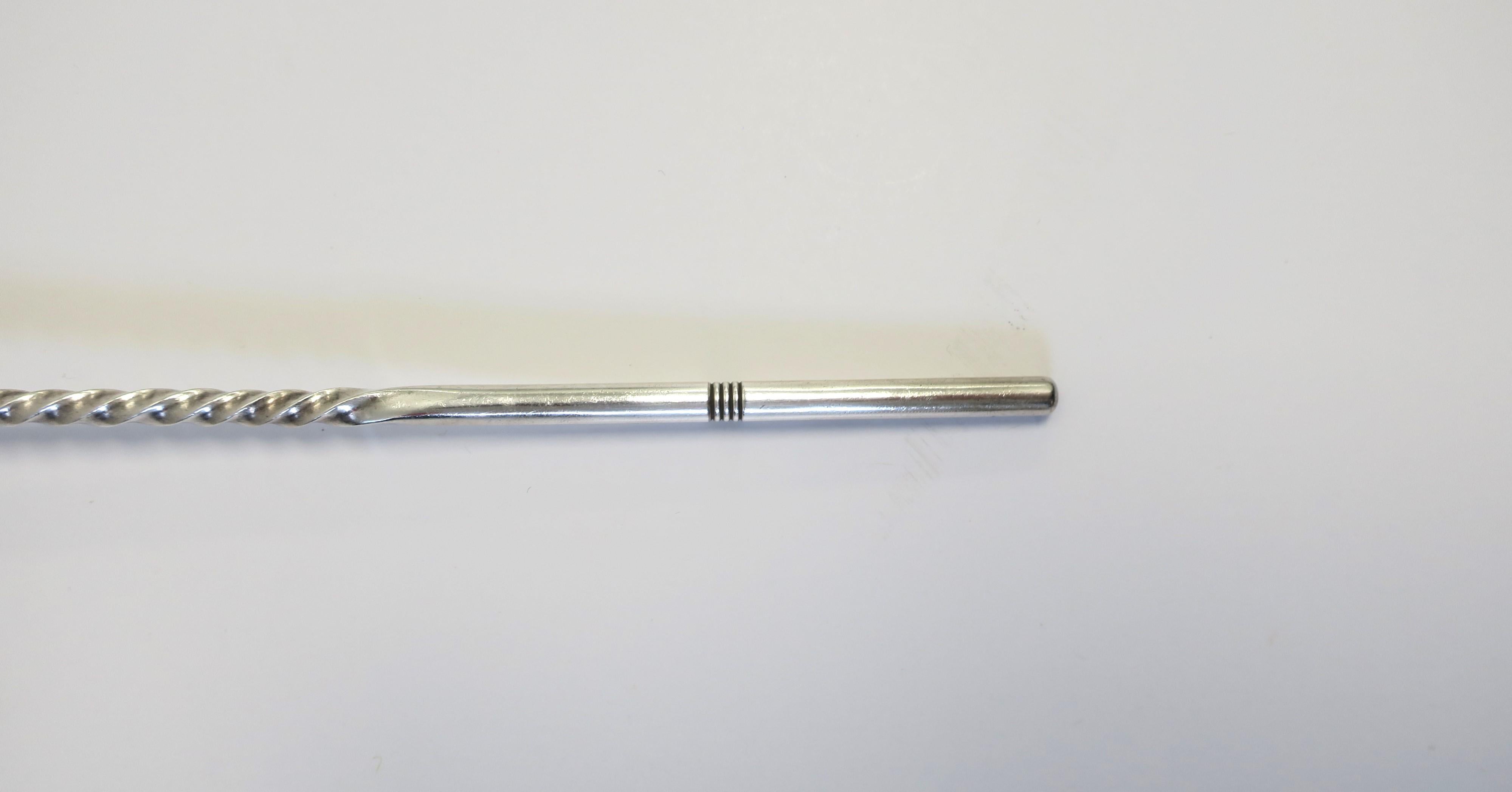 Metal Mid-Century Sterling Silver Cocktail Stirrer Spoon by Gorham