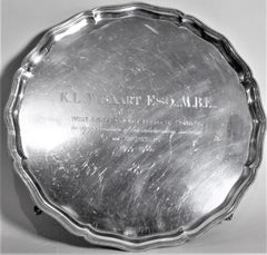 Midcentury Sterling Silver West Indies Cricket Control Board Presentation Tray