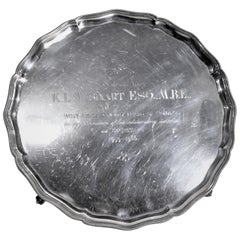 Midcentury Sterling Silver West Indies Cricket Control Board Presentation Tray