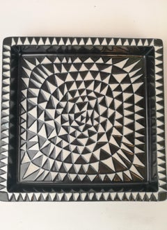 Midcentury Stig Lindberg Domino Ceramic Tray Domino Gustavsberg Sweden