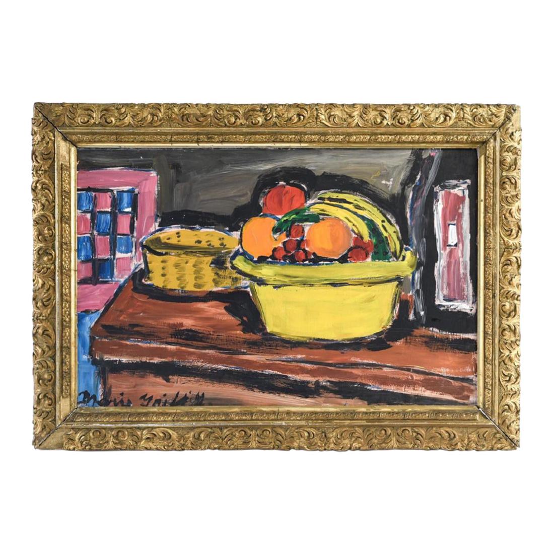 Midcentury Still Life Oil Painting For Sale