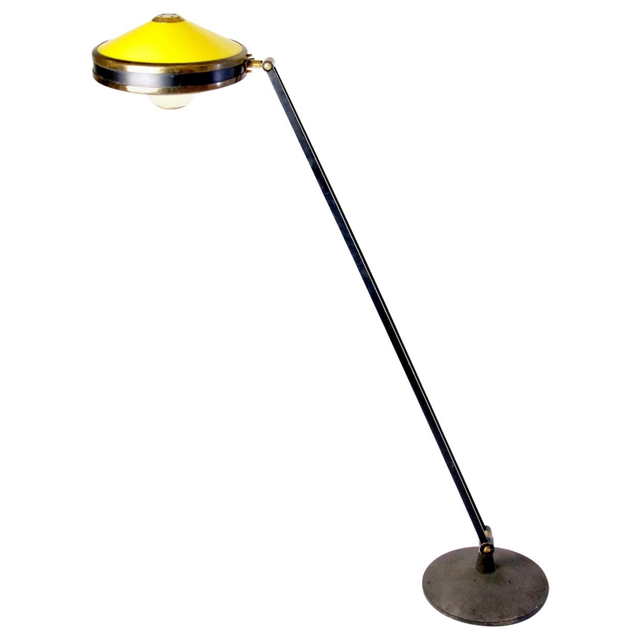 Midcentury Stilnovo Adjustable Standard Lamp Model 4067 In Good Condition In Albano Laziale, Rome/Lazio