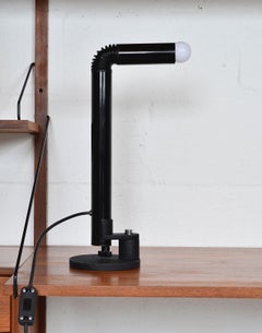 Midcentury Stilnovo Italian Periscopio Black Desk Table Lamp by D&C Aroldi, 1968