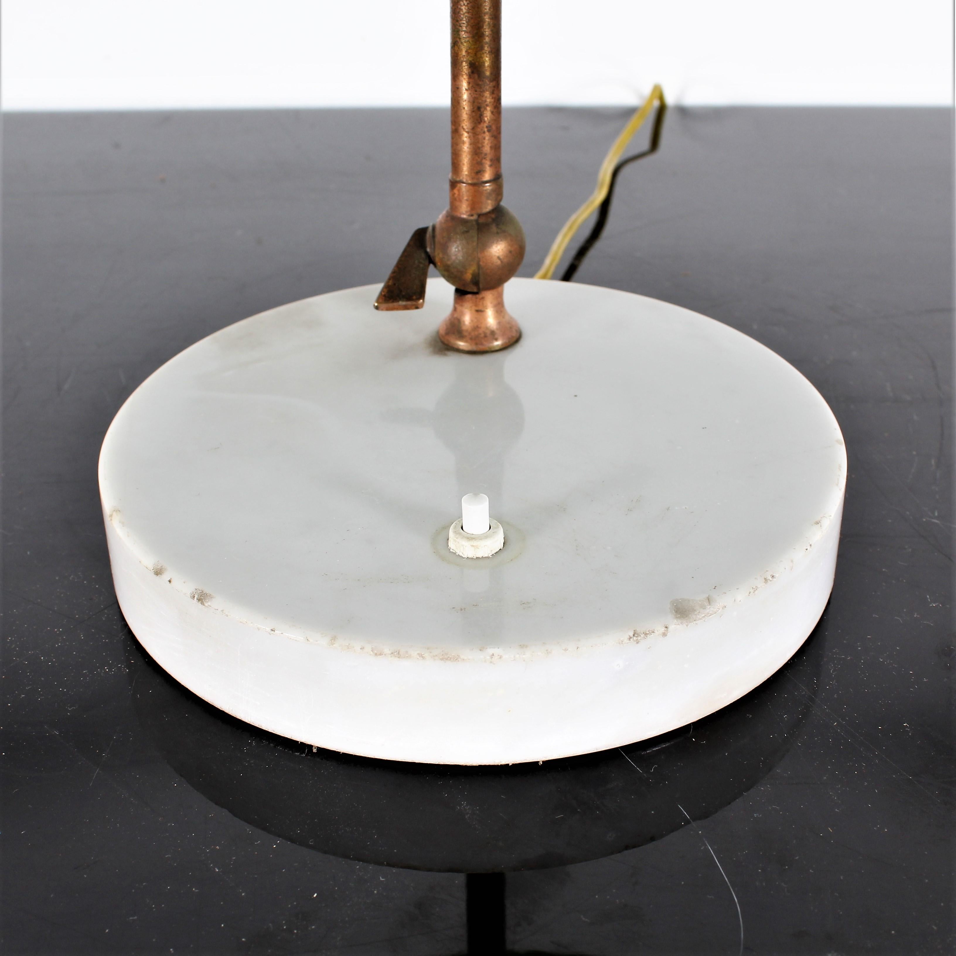 Midcentury Stilux Milano Metal Plexiglass Marble Table Lamp Italy, 1960s 11