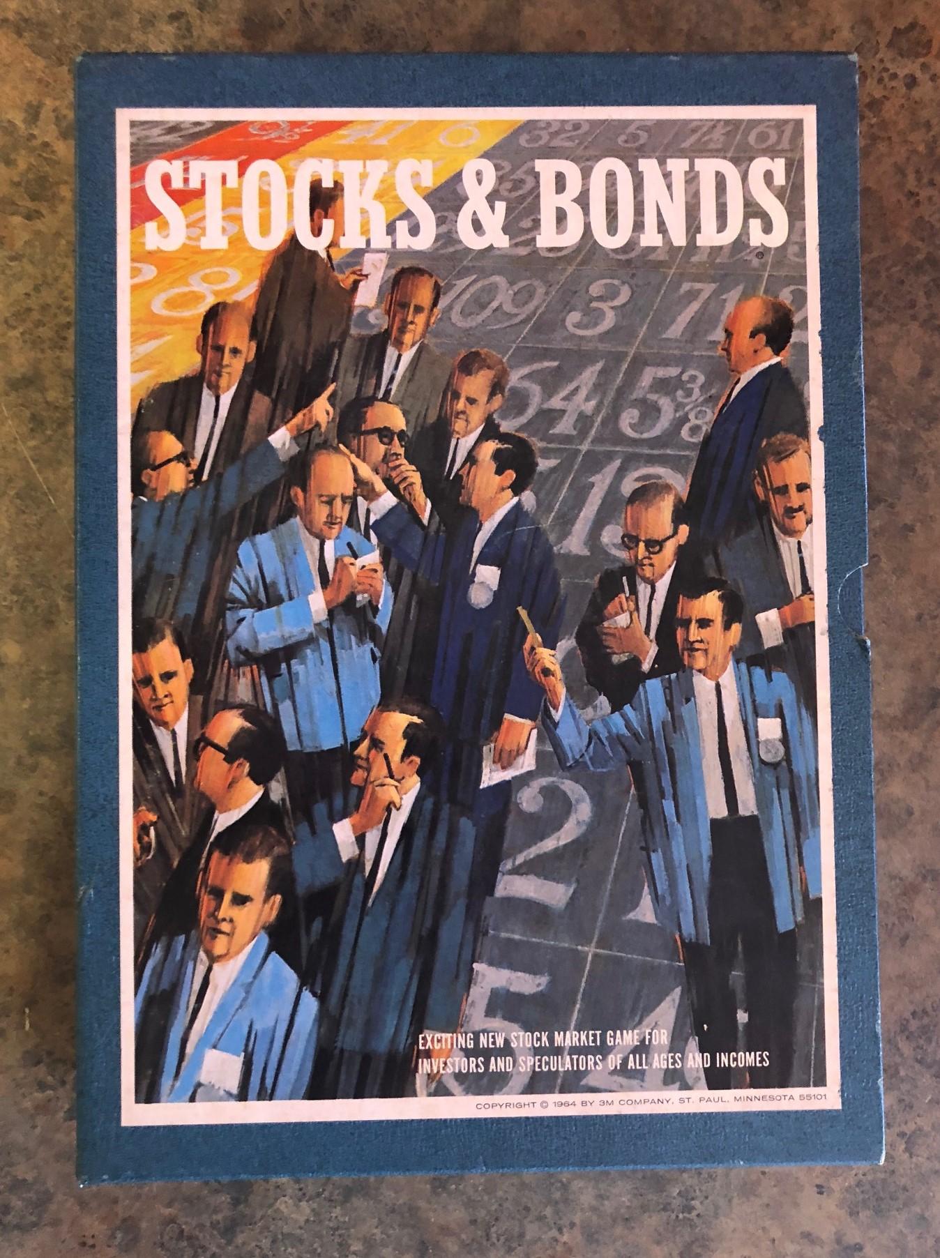 Paper Midcentury Stocks and Bonds Board Game by 3M For Sale