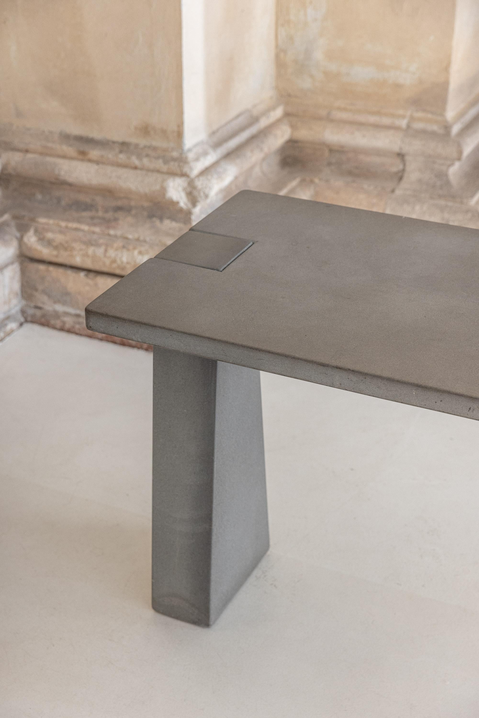 Italian Midcentury stone console table model Inca by Angelo Mangiarotti for Skipper