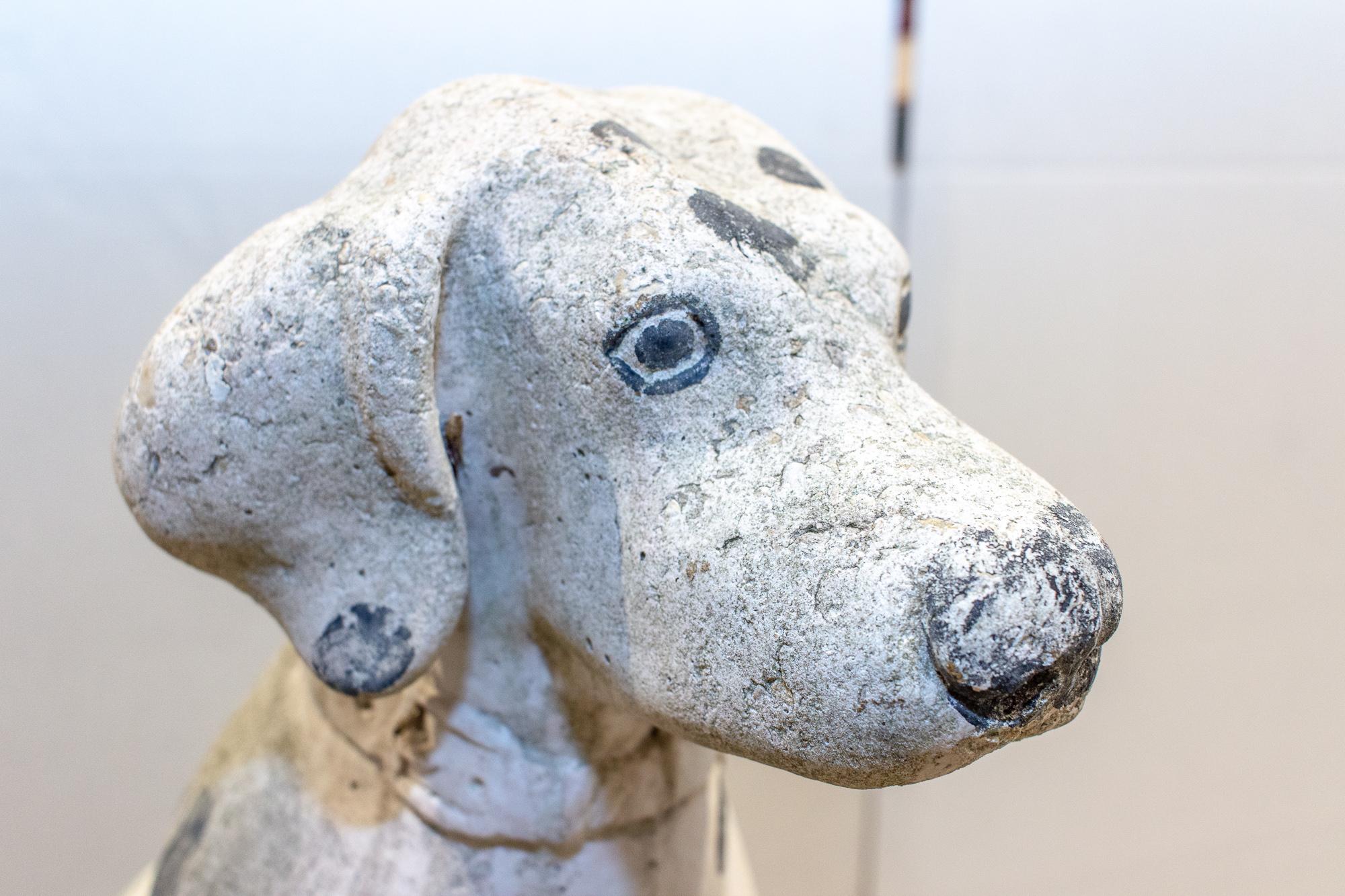 20th Century Midcentury Stone Dalmation Dog Statue