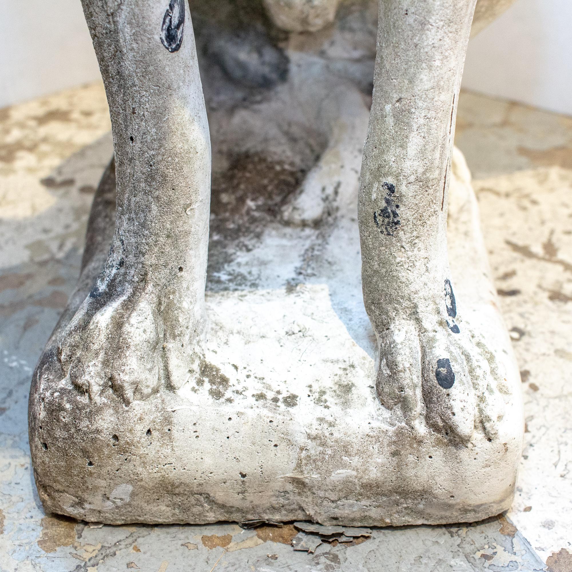 Cast Stone Midcentury Stone Dalmation Dog Statue
