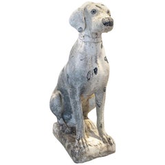 Vintage Midcentury Stone Dalmation Dog Statue