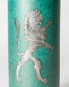 Argenta-Vase aus Steinzeug der Jahrhundertmitte von Wilhelm Kåge, Gustavsberg, Schweden, 1940er Jahre