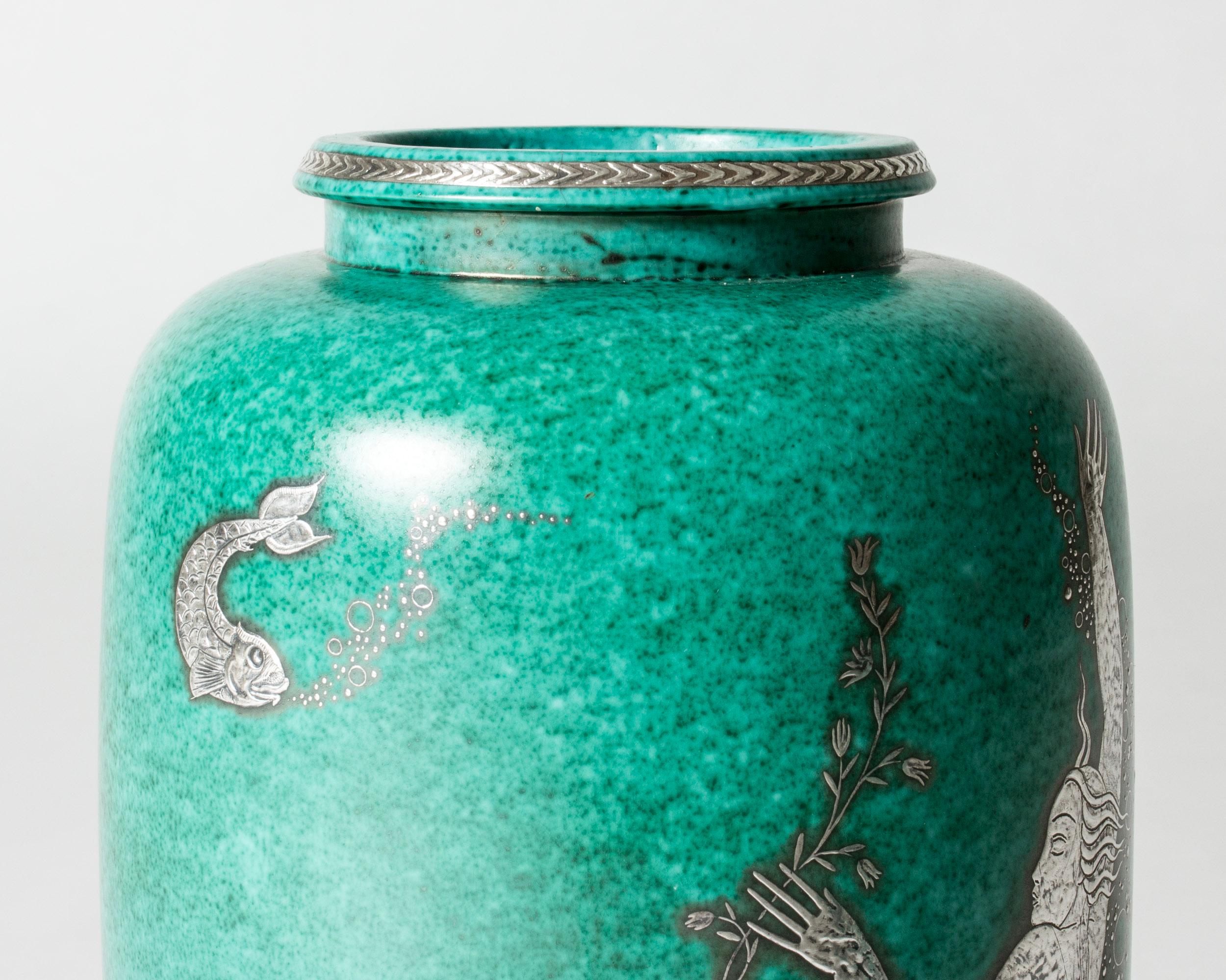 Scandinavo moderno Vaso di metà secolo in gres 