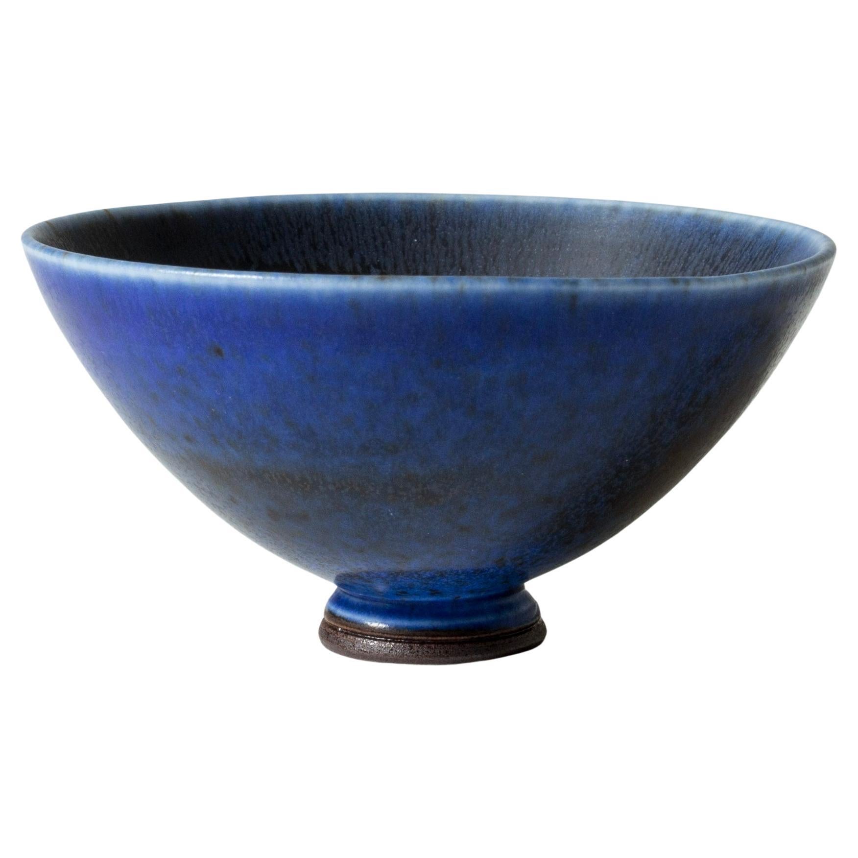 Midcentury Stoneware Bowl by Berndt Friberg, Gustavsberg, Sweden, 1950s For Sale