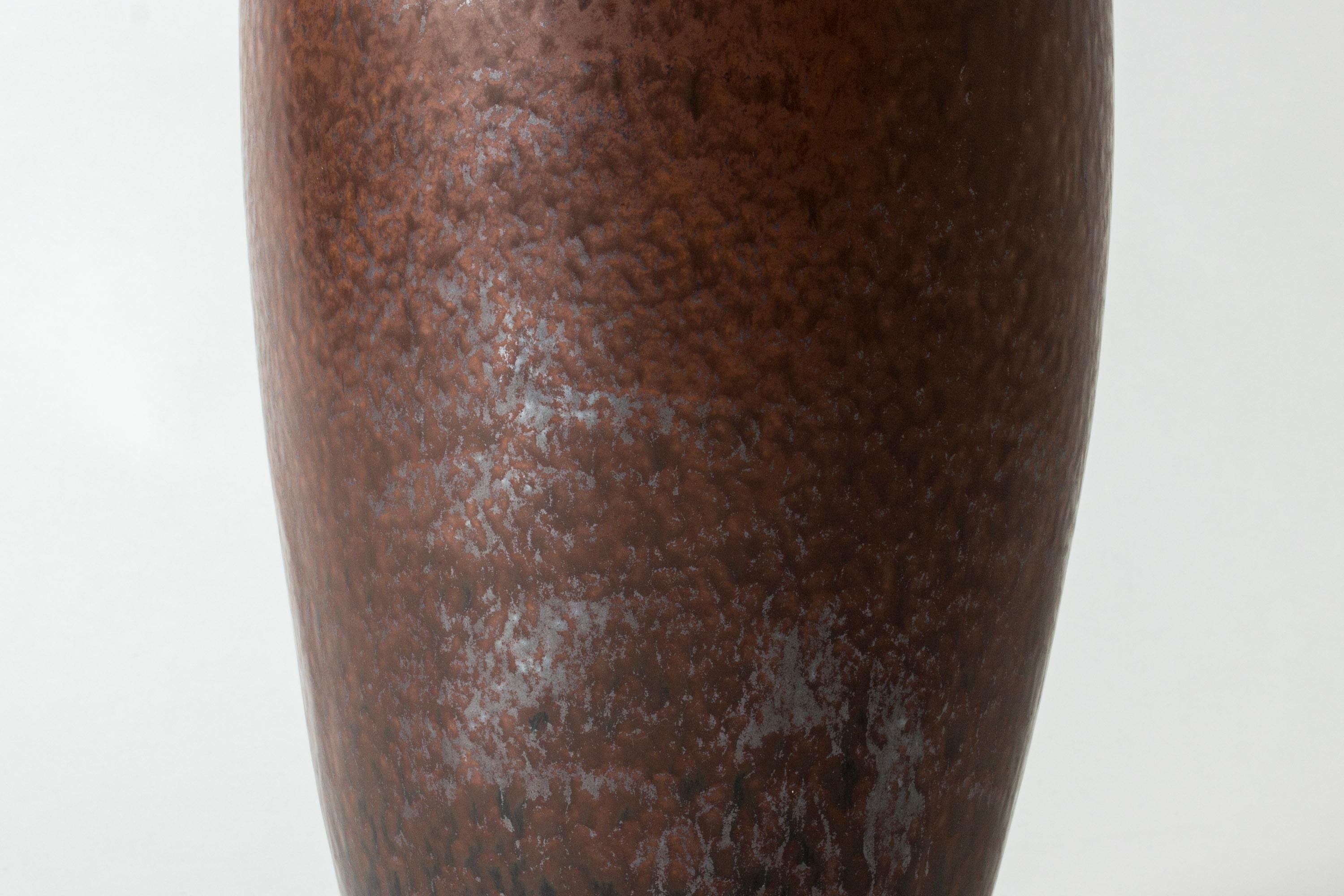 Scandinavian Modern Mid-Century, Stoneware Floor Vase by Carl-Harry Stålhane, Rörstrand, Sweden, 1950s