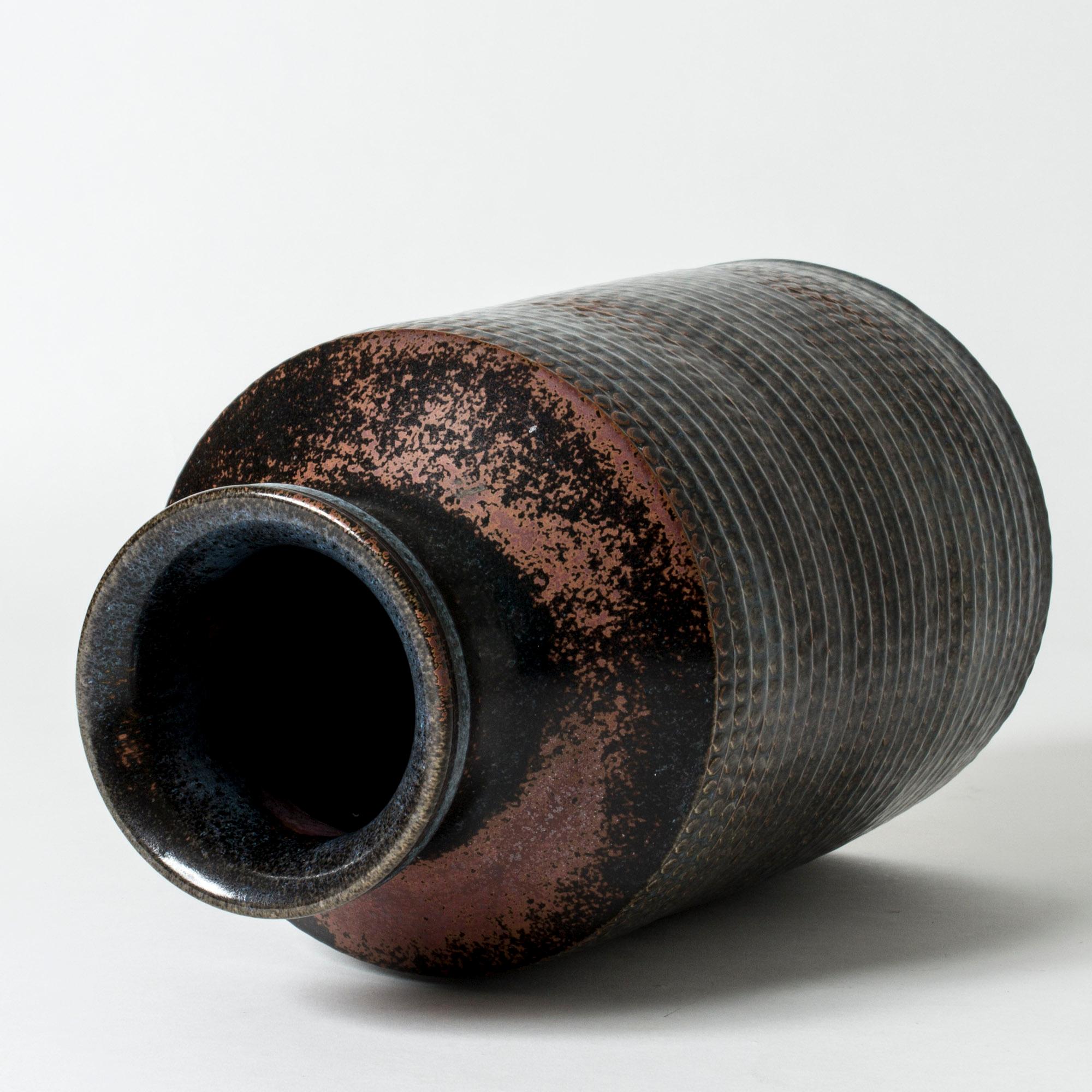 Swedish Mid-Century Stoneware Floor Vase by Stig Lindberg, Gustavsberg, Sweden, 1960s