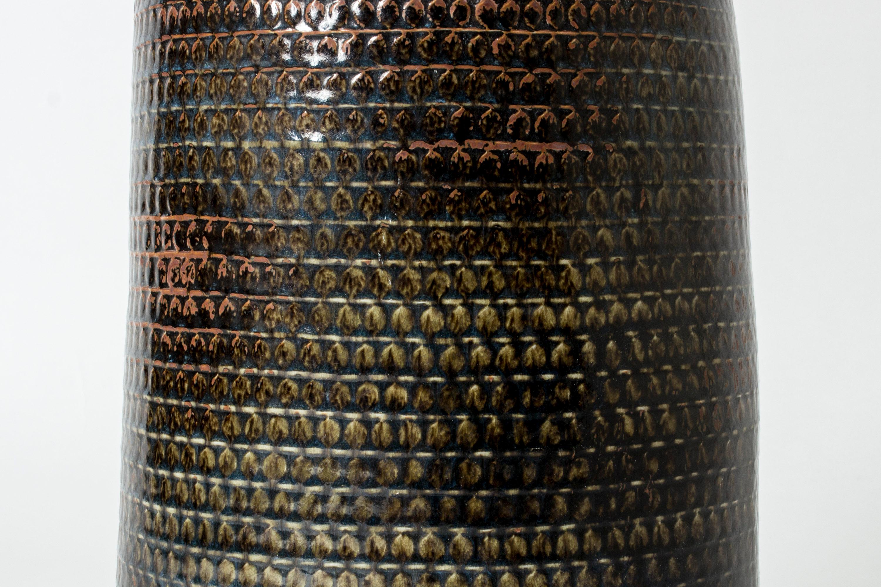 Mid-Century Stoneware Floor Vase by Stig Lindberg, Gustavsberg, Sweden, 1960s In Good Condition In Stockholm, SE