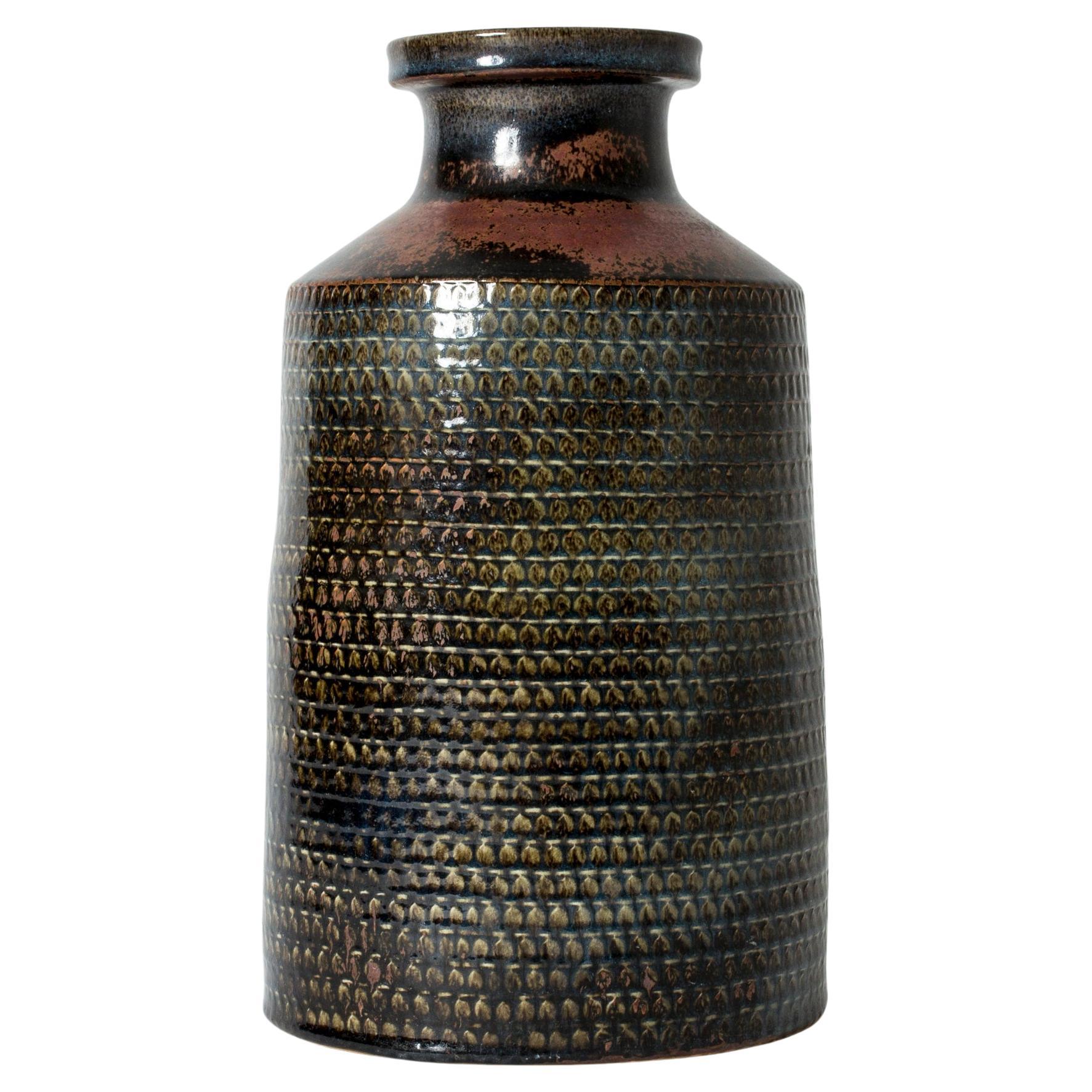 Mid-Century Stoneware Floor Vase by Stig Lindberg, Gustavsberg, Sweden, 1960s