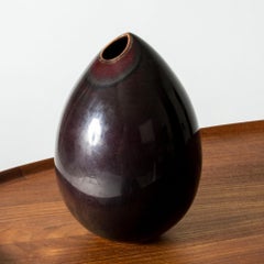 Vaso in gres di metà secolo "Gnurgla" di Stig Lindberg, Gustavsberg, Svezia, anni '50