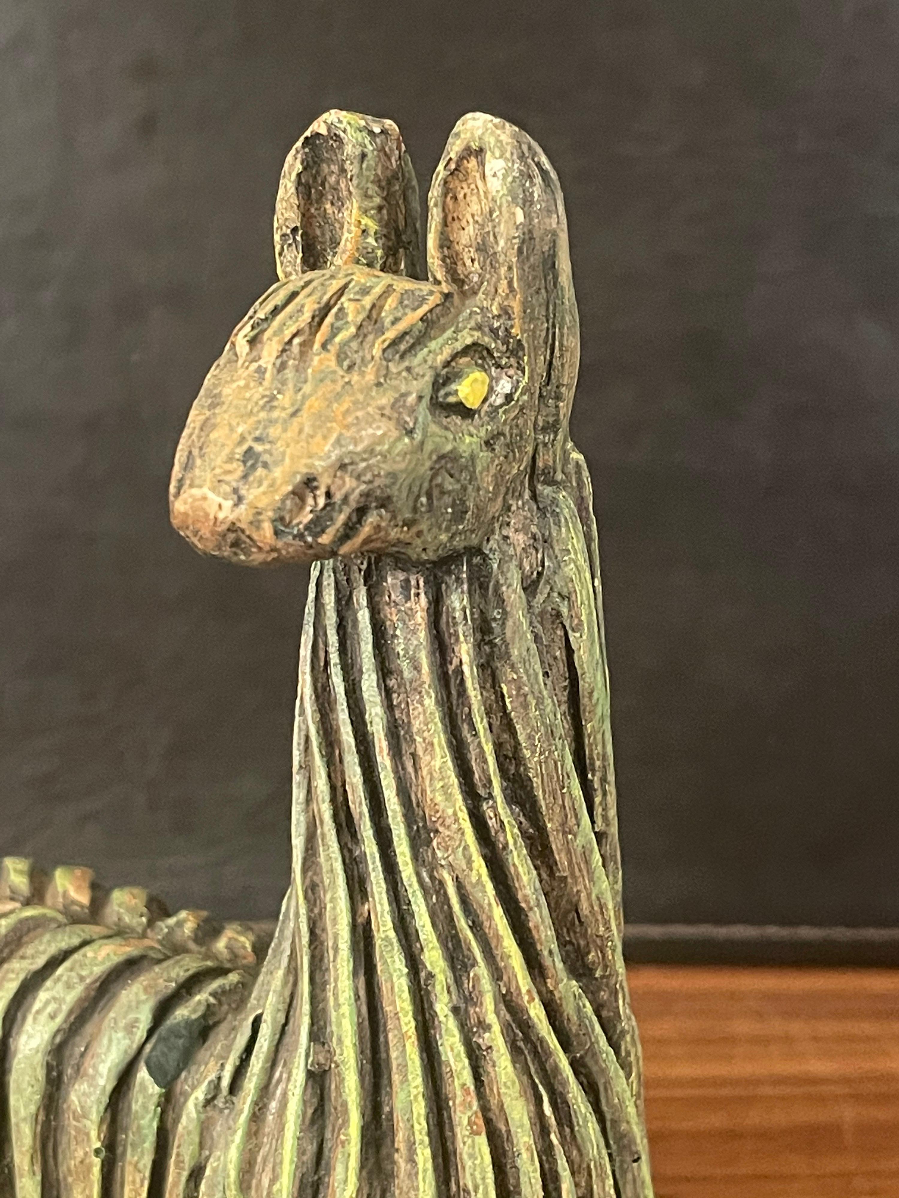 Midcentury Stoneware Llama by Fabbri Art Company For Sale 2