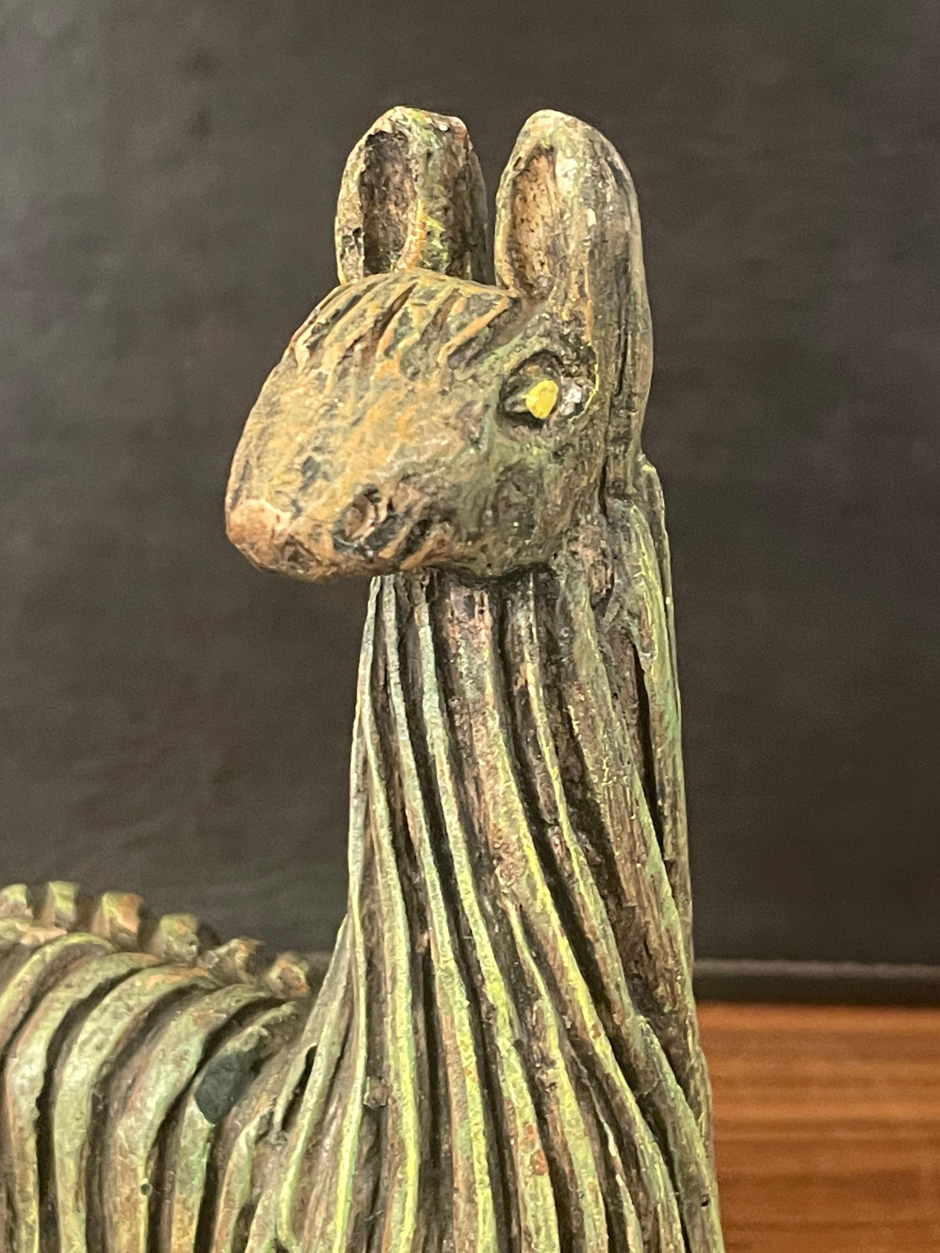 20th Century Midcentury Stoneware Llama by Fabbri Art Company For Sale