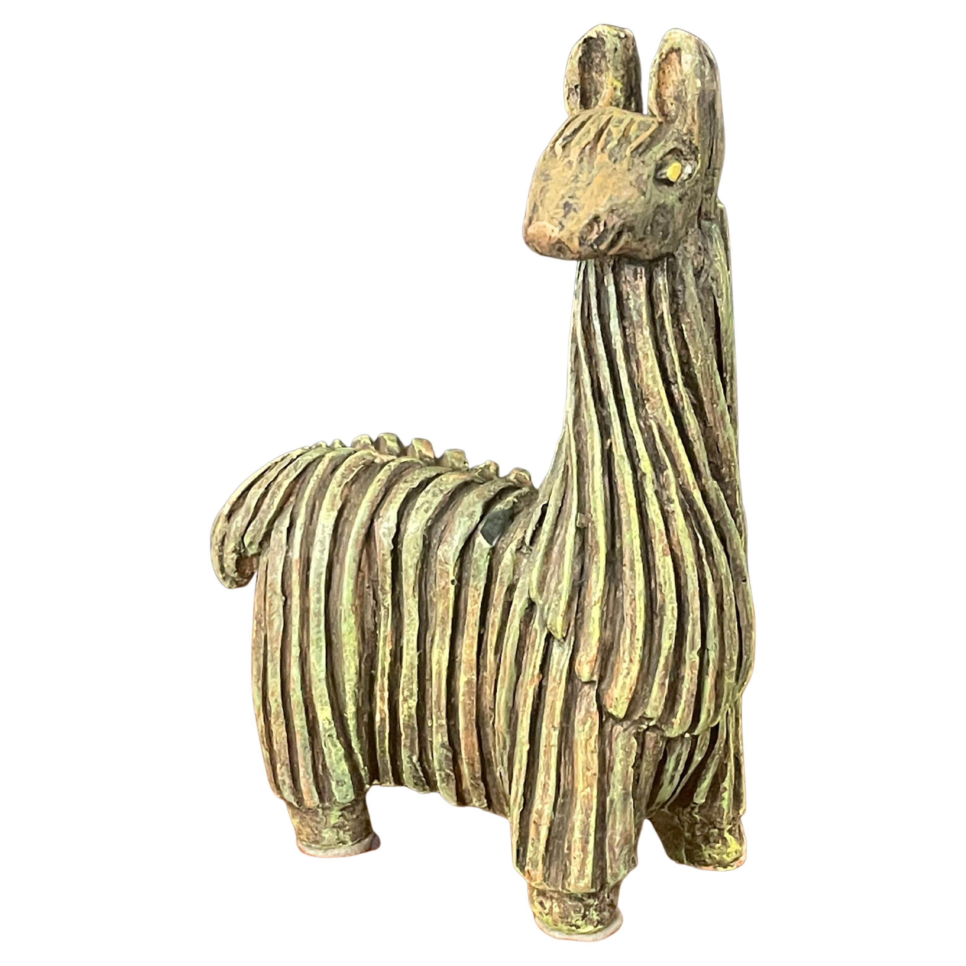 Midcentury Stoneware Llama by Fabbri Art Company For Sale