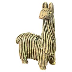 Steingut-Llama aus der Mitte des Jahrhunderts von Fabbri Art Company