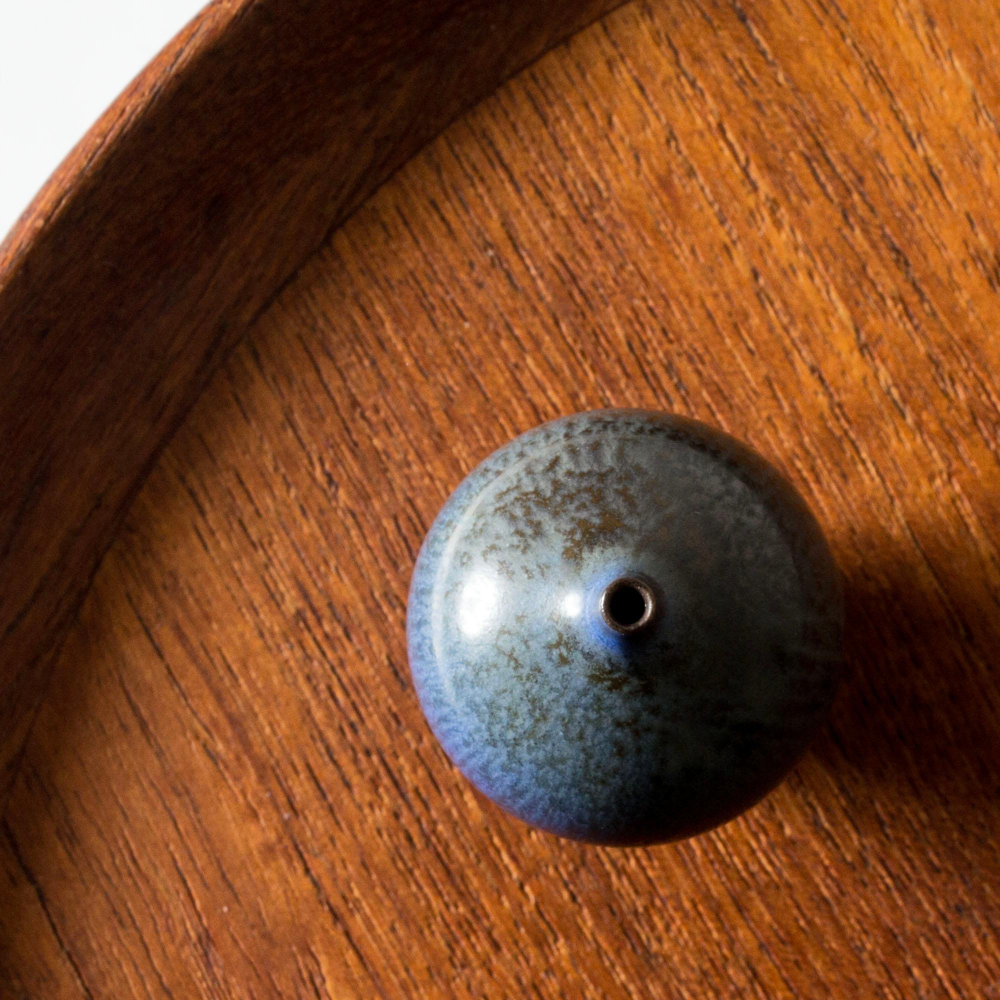 Swedish Midcentury Stoneware Miniature Vase, Berndt Friberg, Gustavsberg, Sweden, 1950s