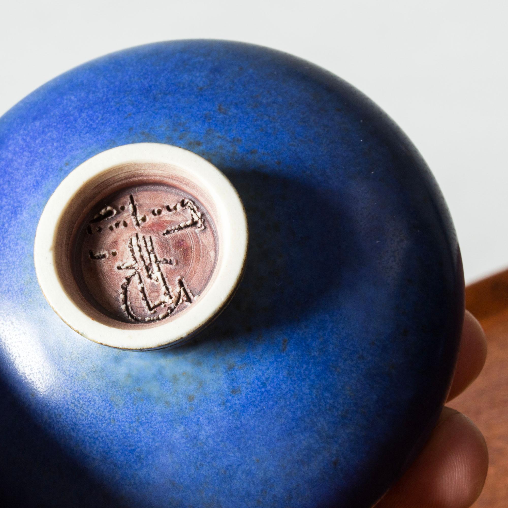 Mid-20th Century Midcentury Stoneware Miniature Vase, Berndt Friberg, Gustavsberg, Sweden, 1950s For Sale