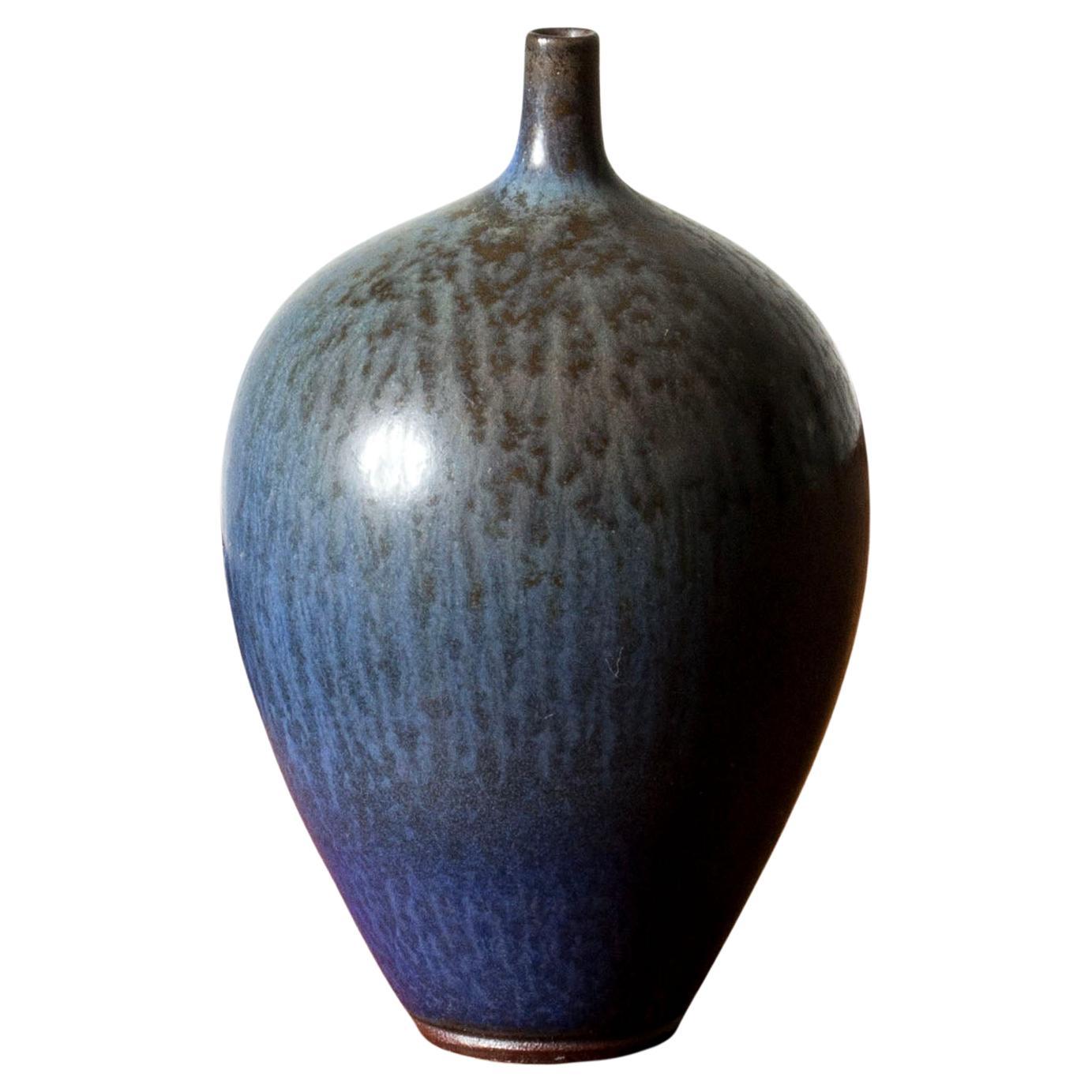Midcentury Stoneware Miniature Vase, Berndt Friberg, Gustavsberg, Sweden, 1950s