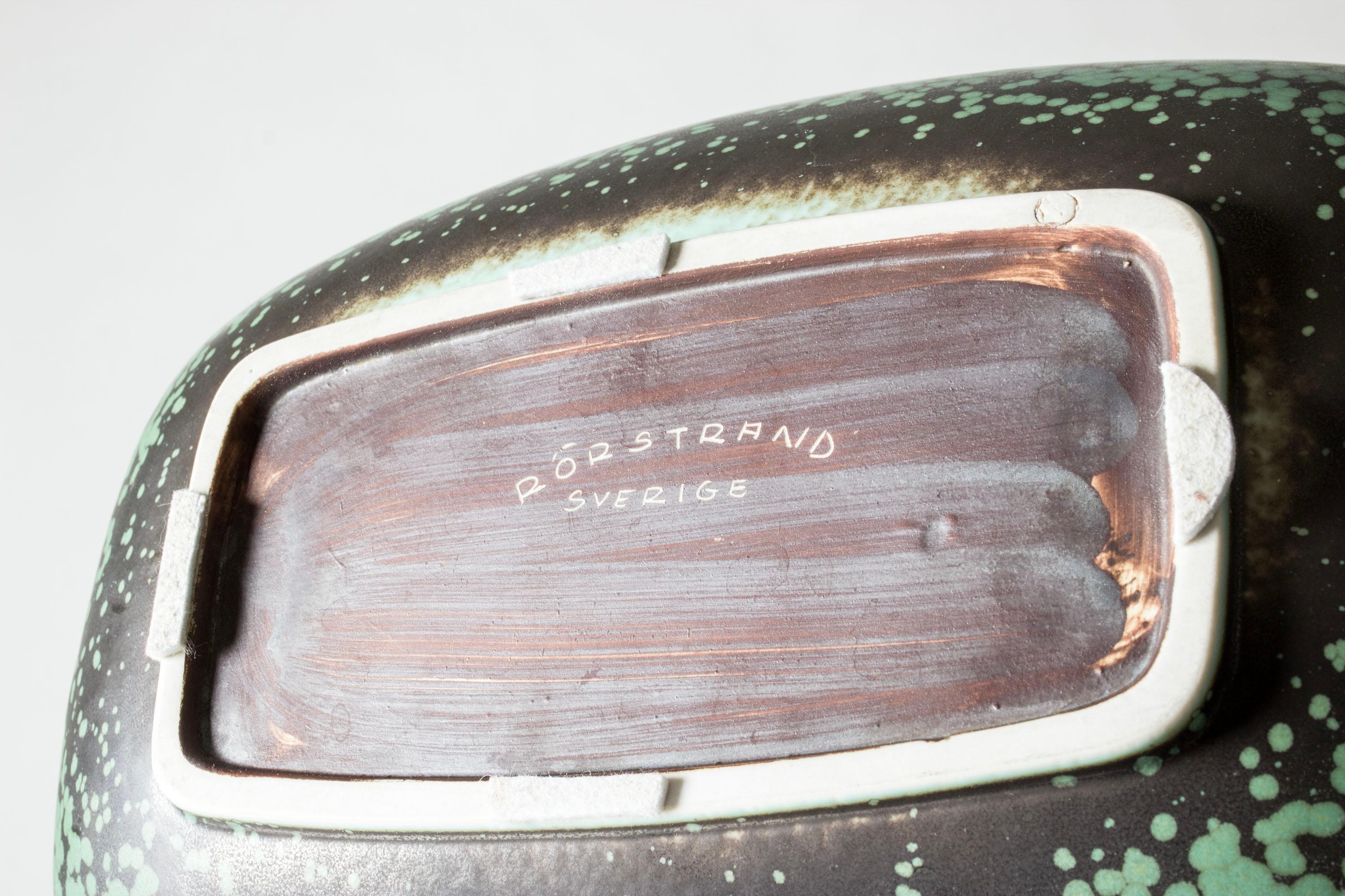 Mid-20th Century Midcentury Stoneware Platter by Gunnar Nylund for Rörstrand, Sweden, 1940s For Sale