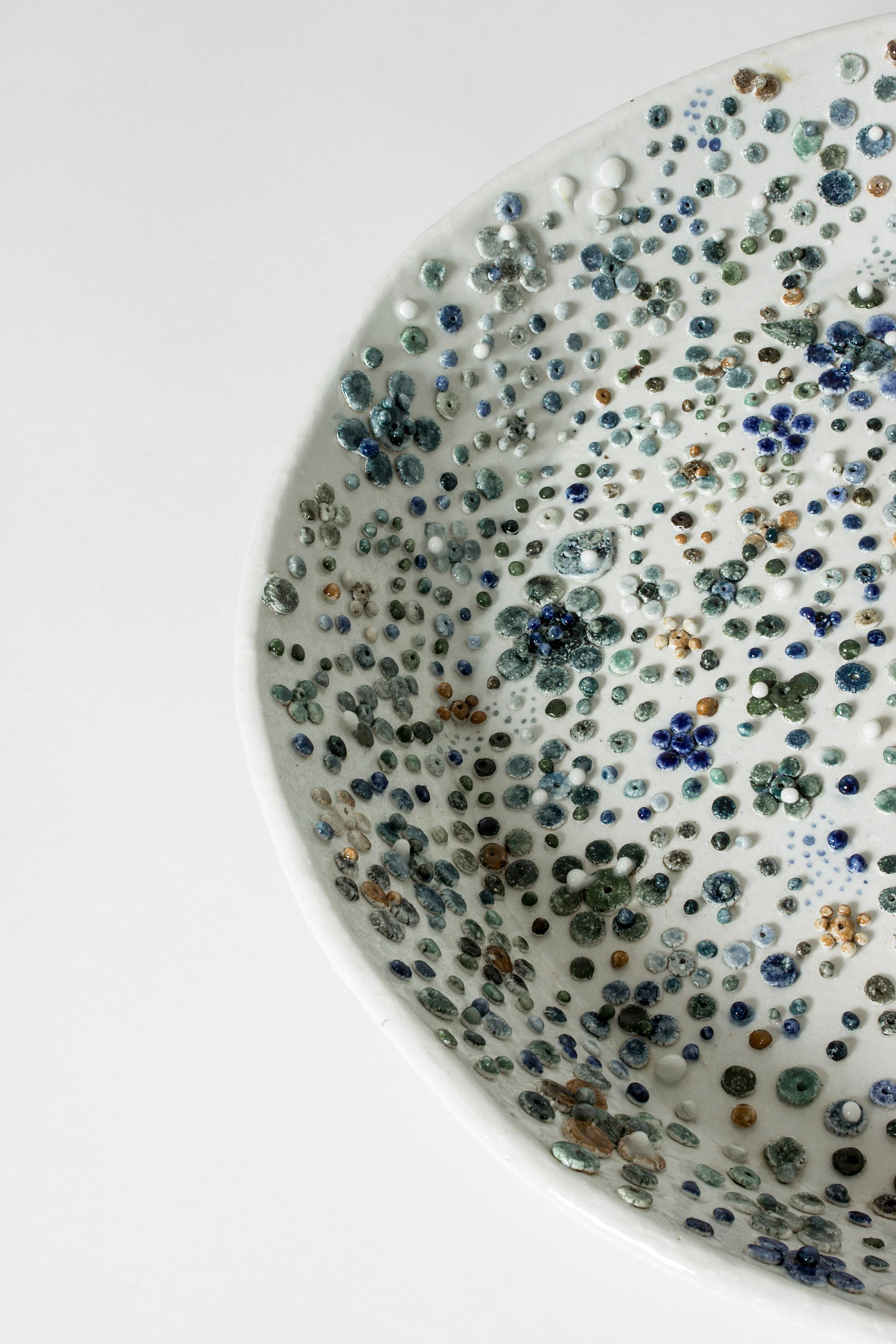 Mid-20th Century Midcentury Stoneware Platter by Sylvia Leuchovius, Rörstrand, Sweden, 1960s