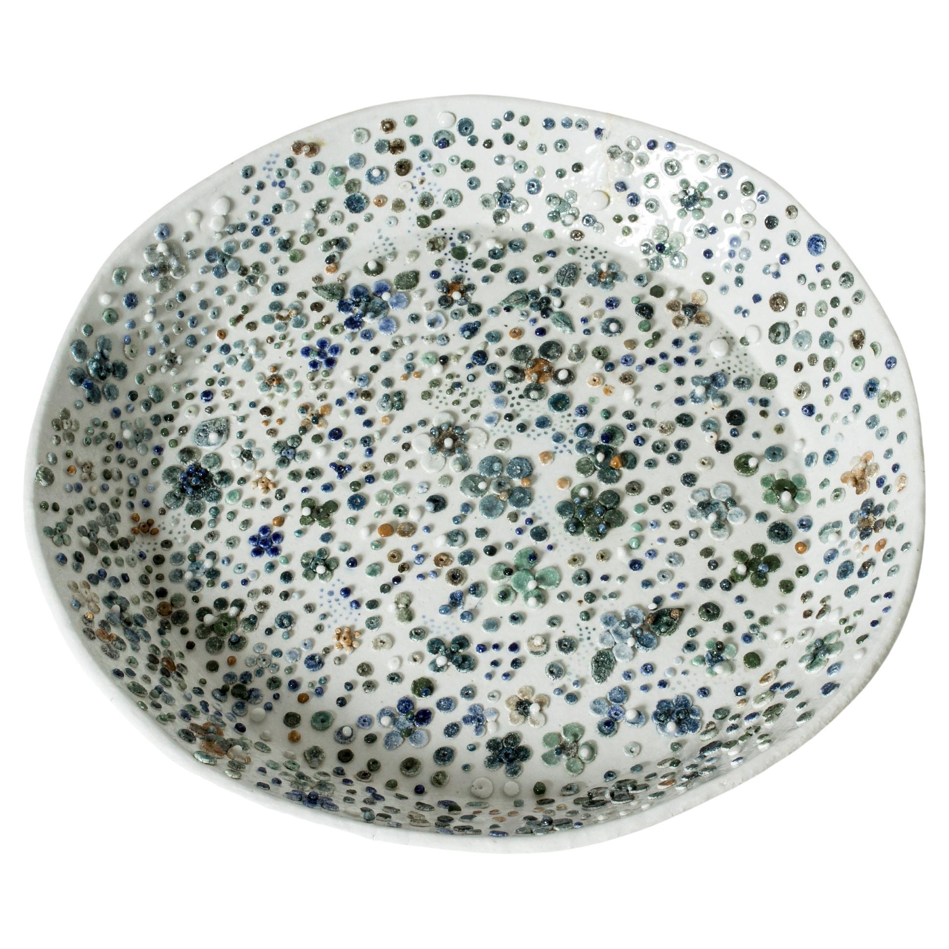 Midcentury Stoneware Platter by Sylvia Leuchovius, Rörstrand, Sweden, 1960s