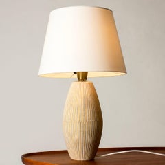 Midcentury Stoneware Table Lamp by Edgar Böckman, Sweden, 1940s