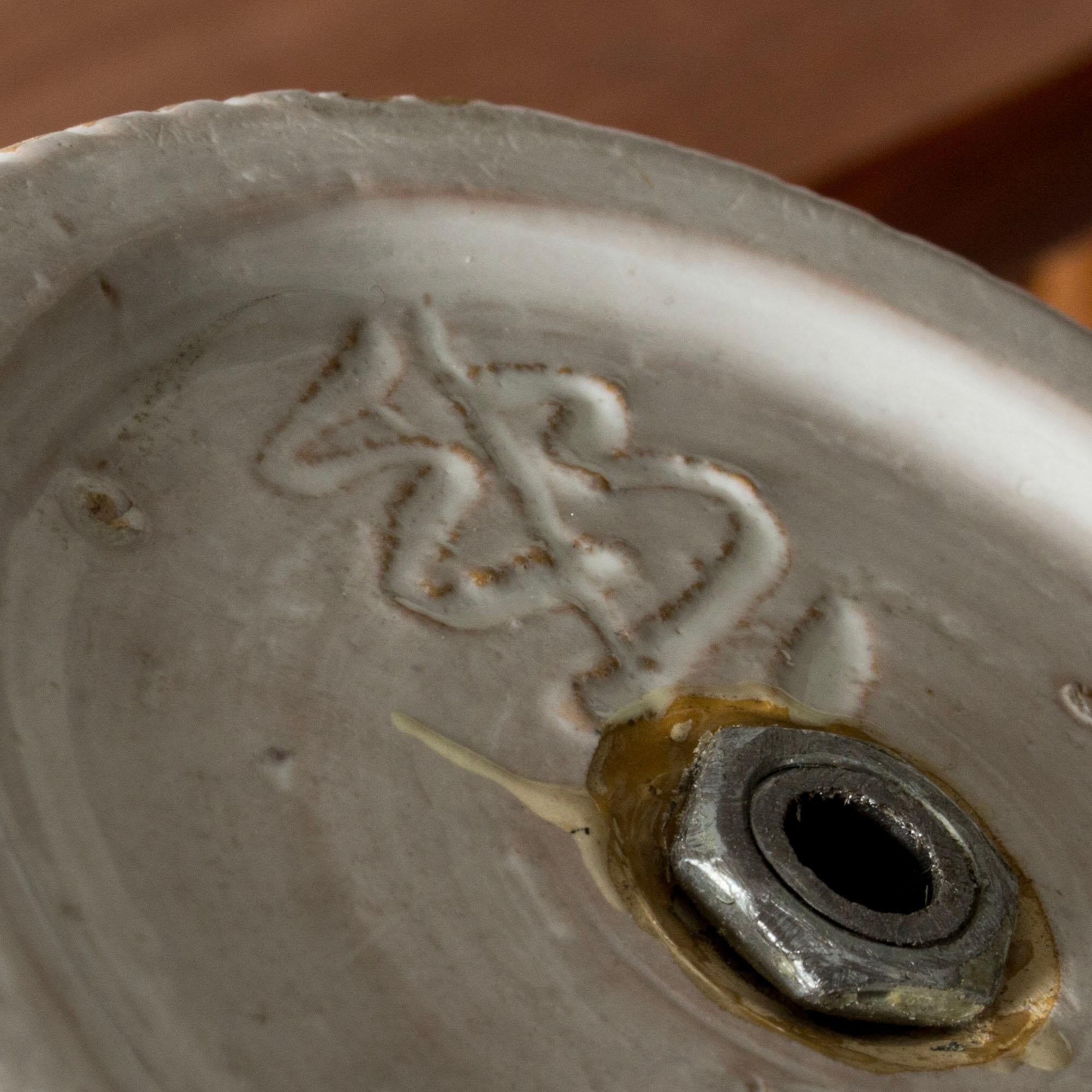 Milieu du XXe siècle Lampe de table en grès du milieu du siècle par Edgar Böckman, Suède, années 1940 en vente