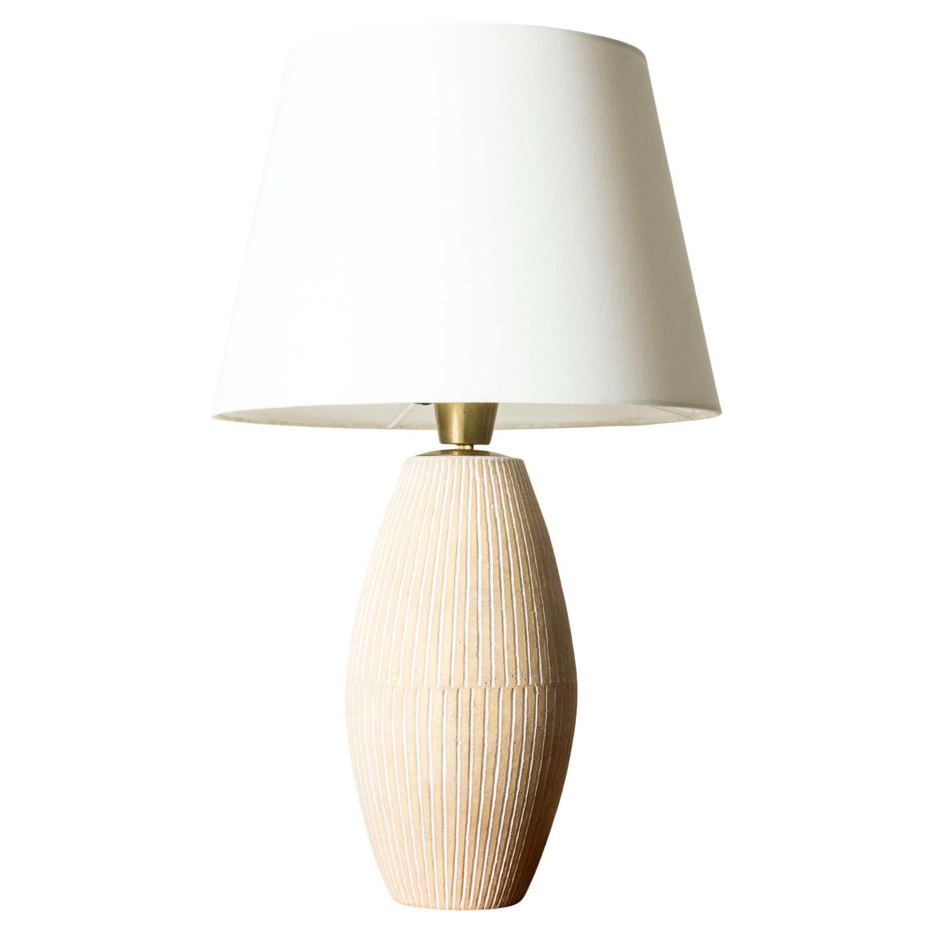Lampada da tavolo in gres del Medioevo di Edgar Böckman, Svezia, anni '40