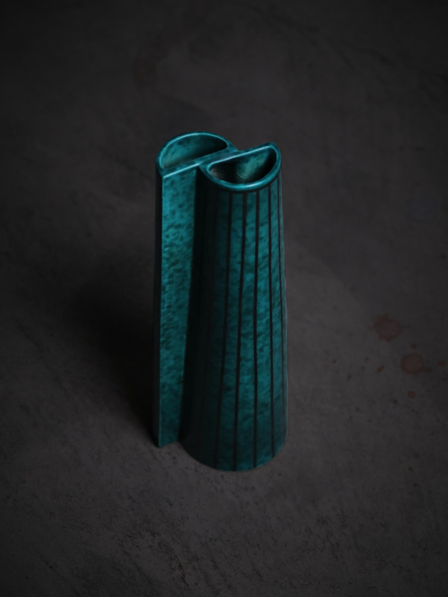 Vase en grès du milieu du siècle 'Argenta' par Wilhelm Kåge, Gustavsberg, Suède, années 1940 en vente 1