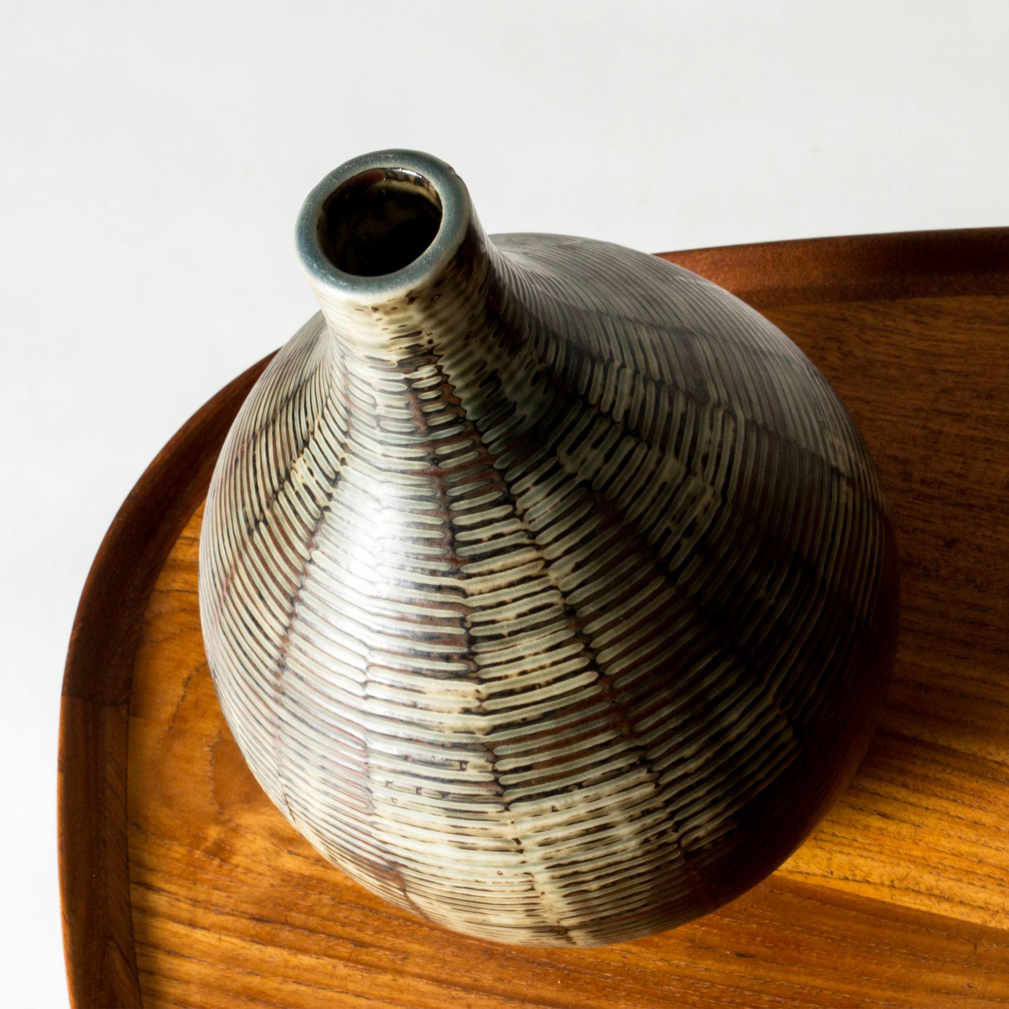 Metà XX secolo Midcentury Stoneware Vase by Axel Salto, Royal Copenhagen, Denmark, 1940s in vendita