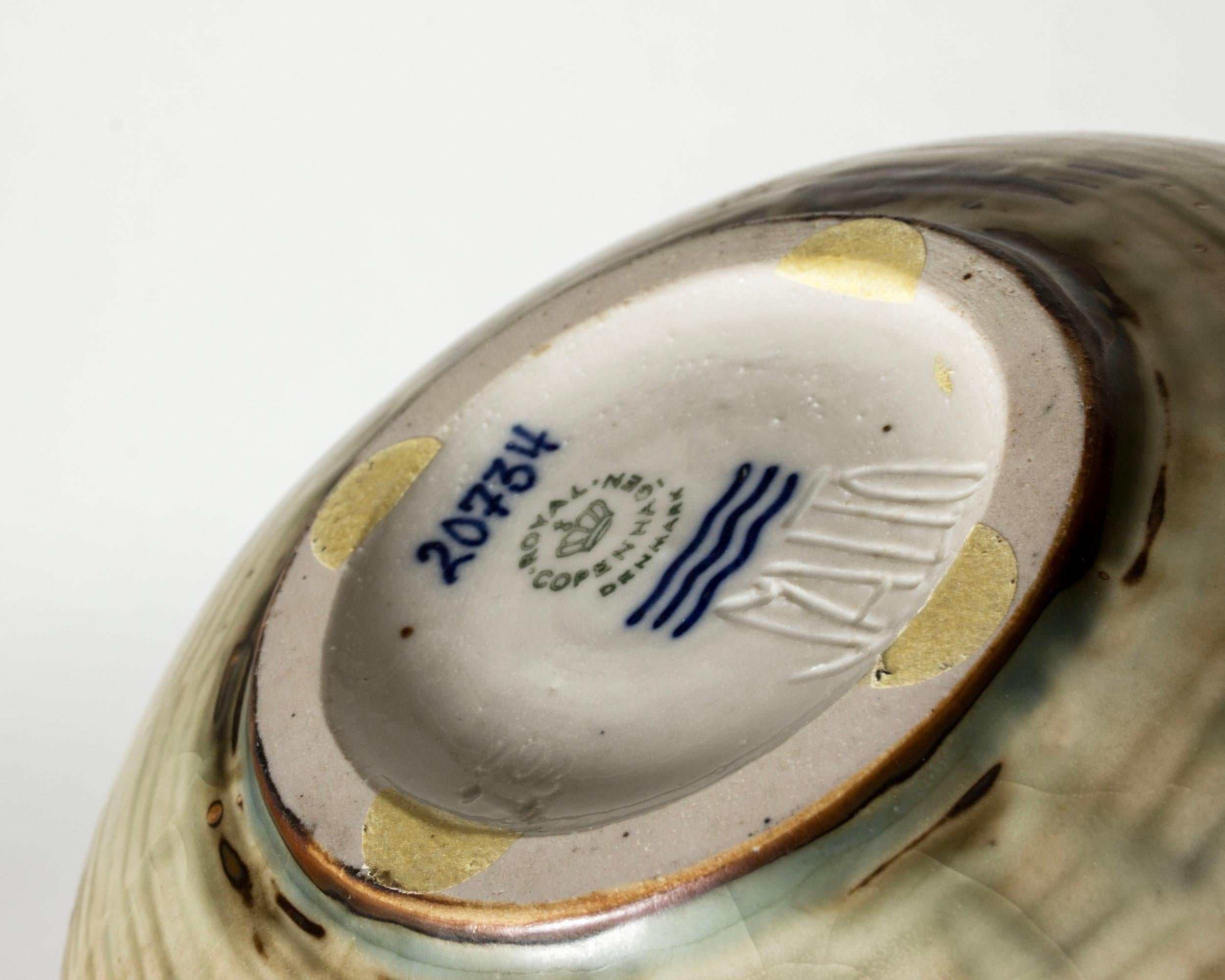 Midcentury Stoneware Vase by Axel Salto, Royal Copenhagen, Denmark, 1940s in vendita 1